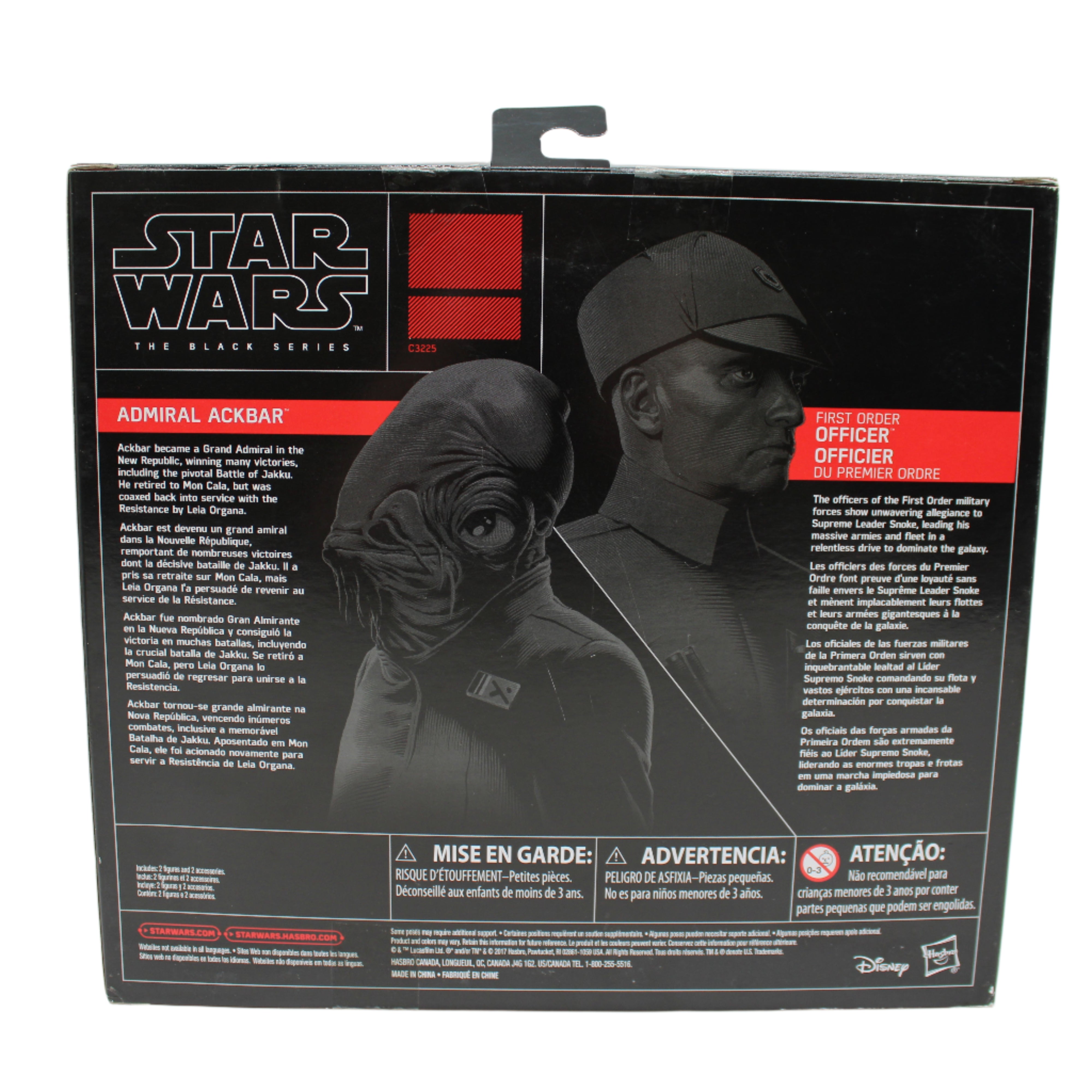 Admiral Ackbar & First Order Officer Star Wars Black Series Action Figure