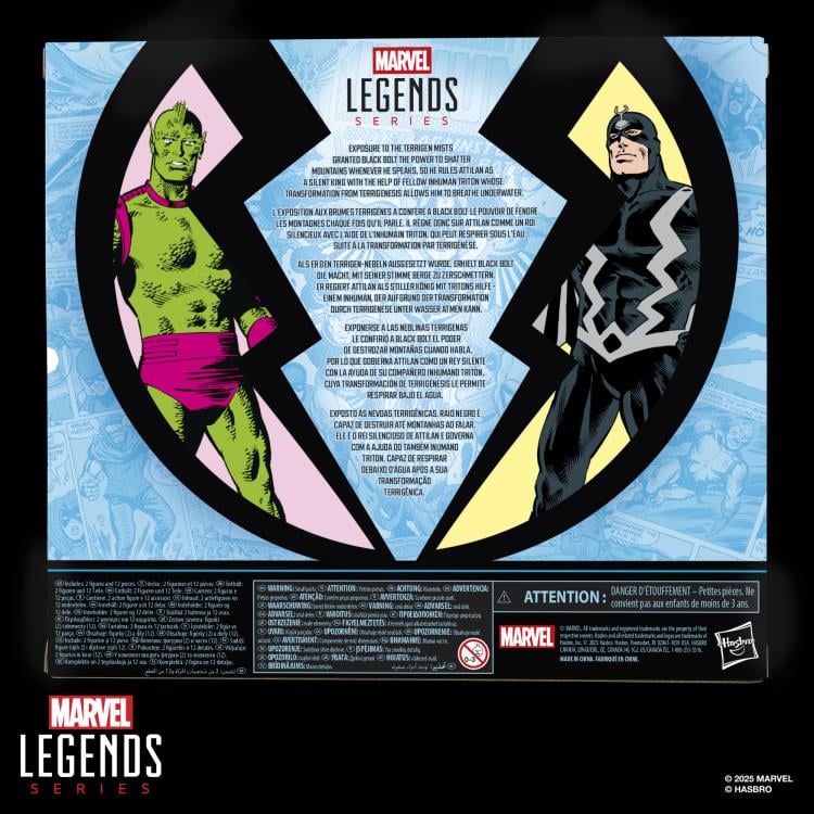 Black Bolt and Marvel's Triton Inhumans Marvel Legends Action Figure Two-Pack