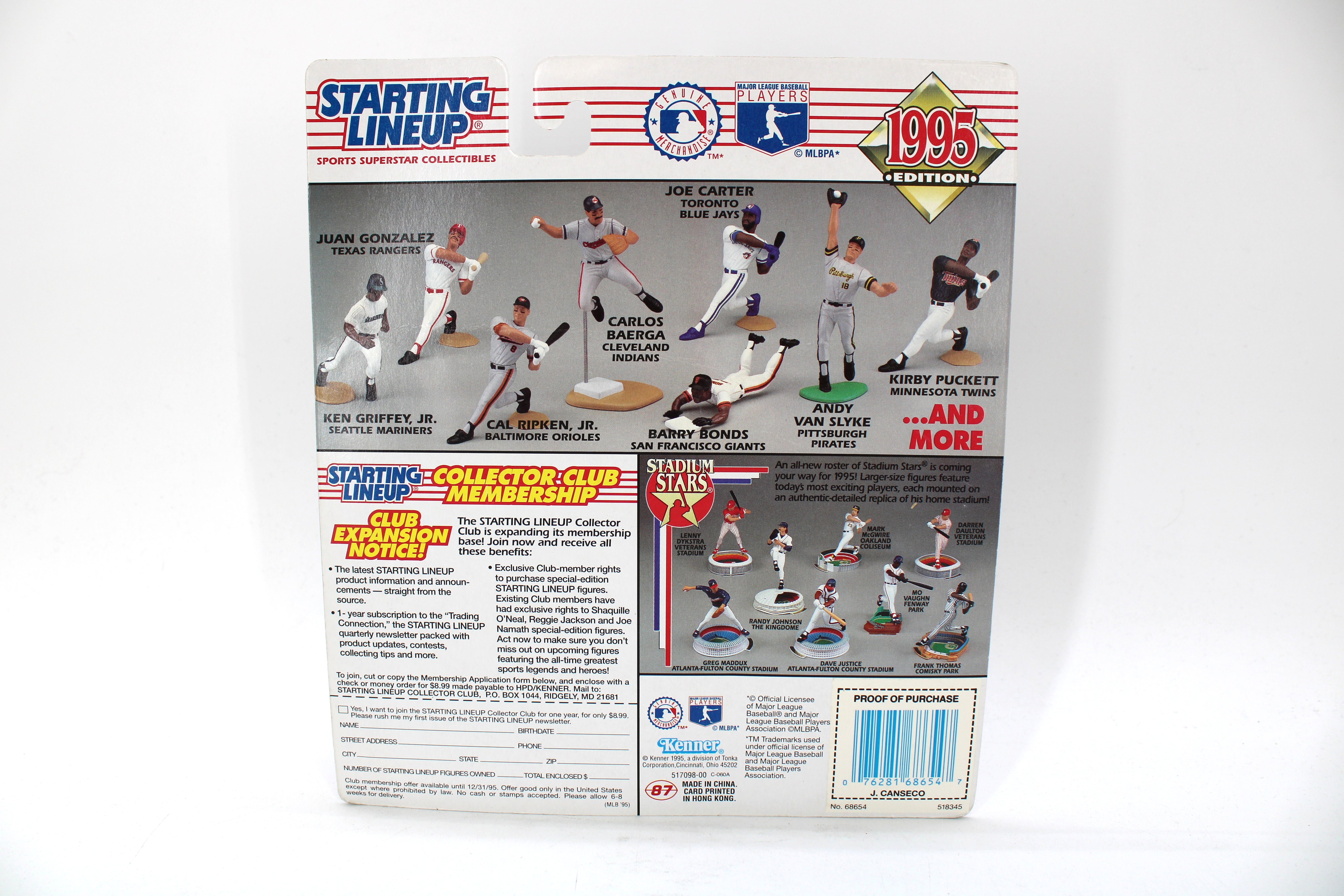 Starting Lineup Jose Canseco 1995 Edition Action Figure (1995 Kenner) - view 2