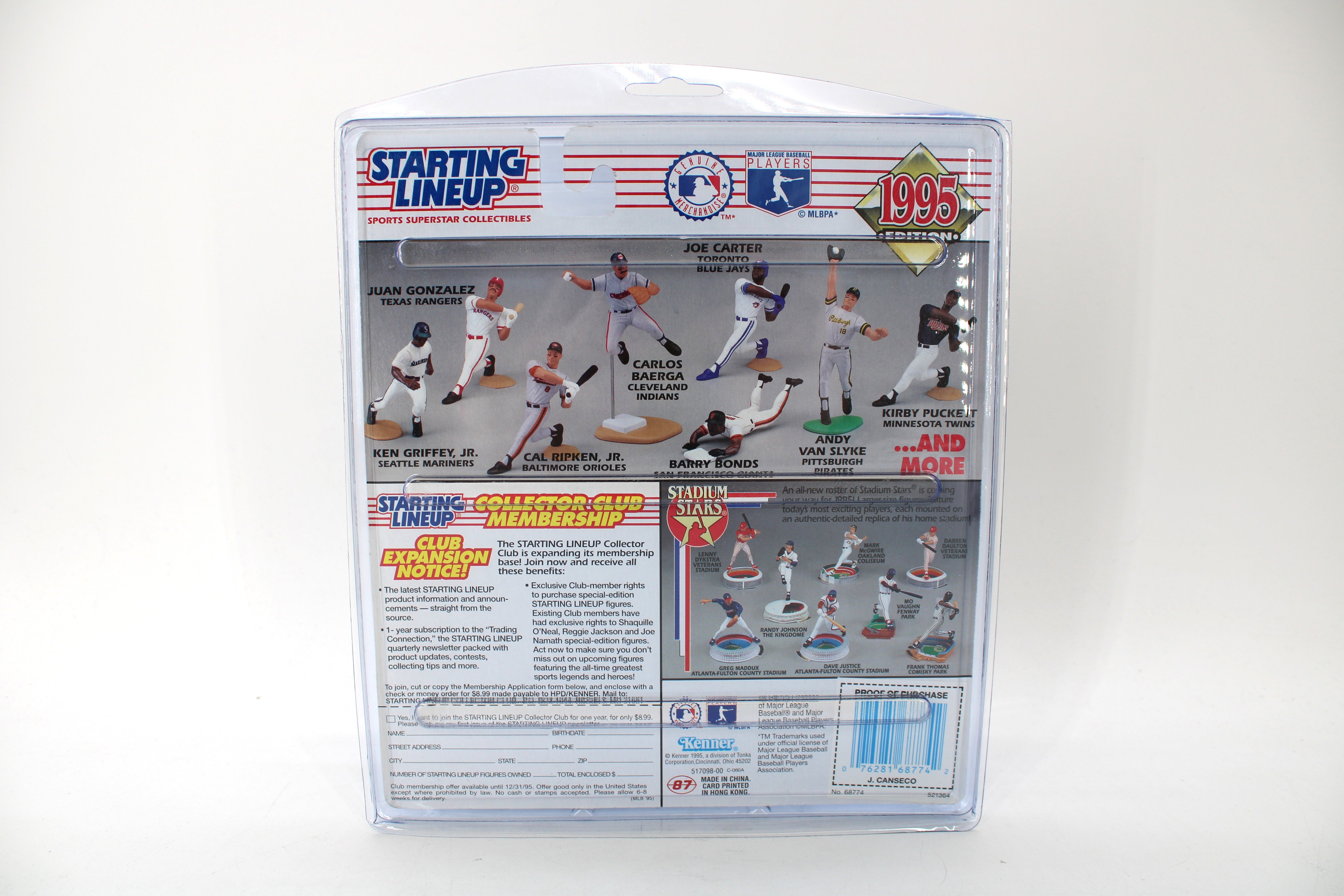Starting Lineup Jose Canseco Extended Series Action Figure (1995 Kenner) - view 7