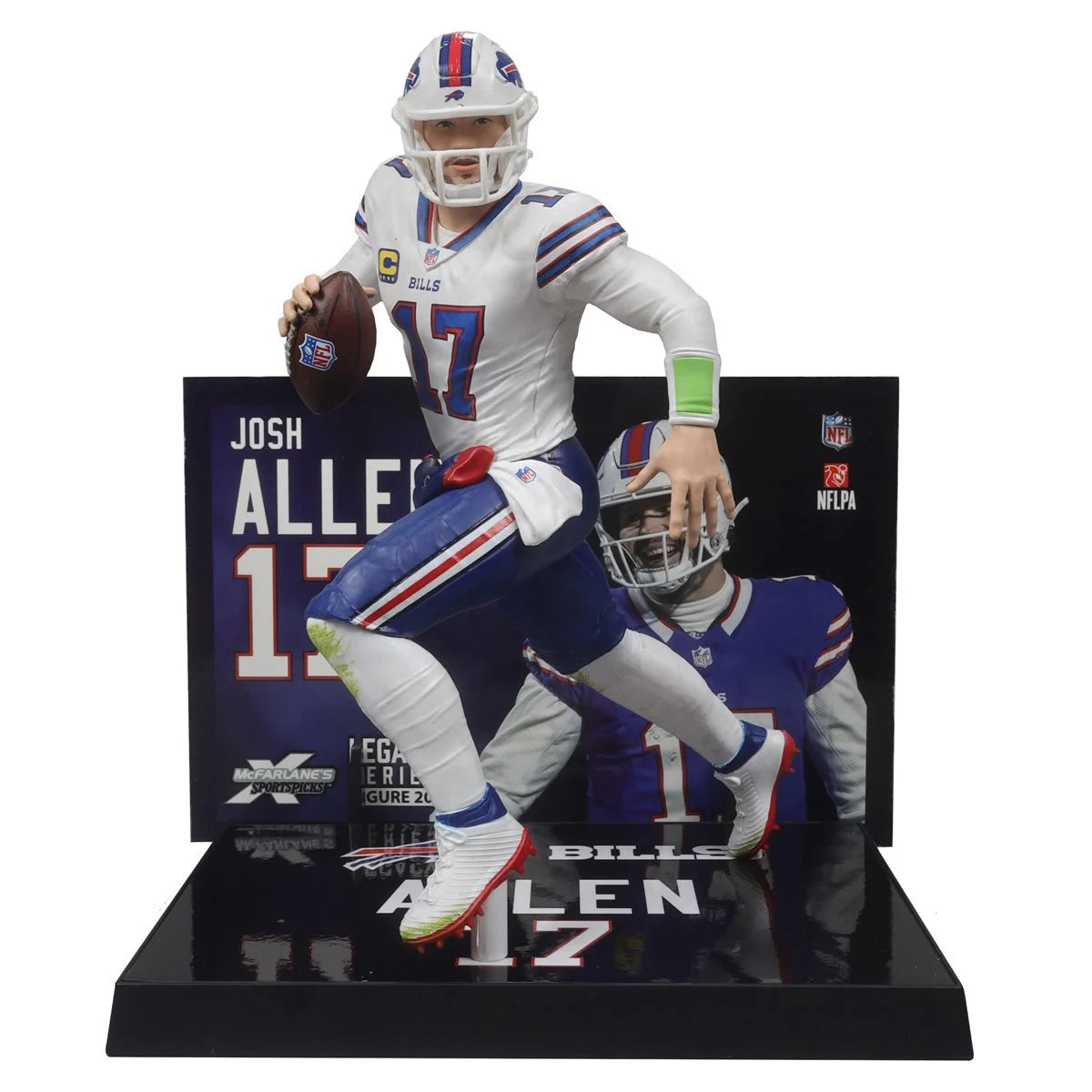 Josh Allen (White Jersey) Platinum Chase - Buffalo Bills NFL SportsPicks 2024 Posed Figure