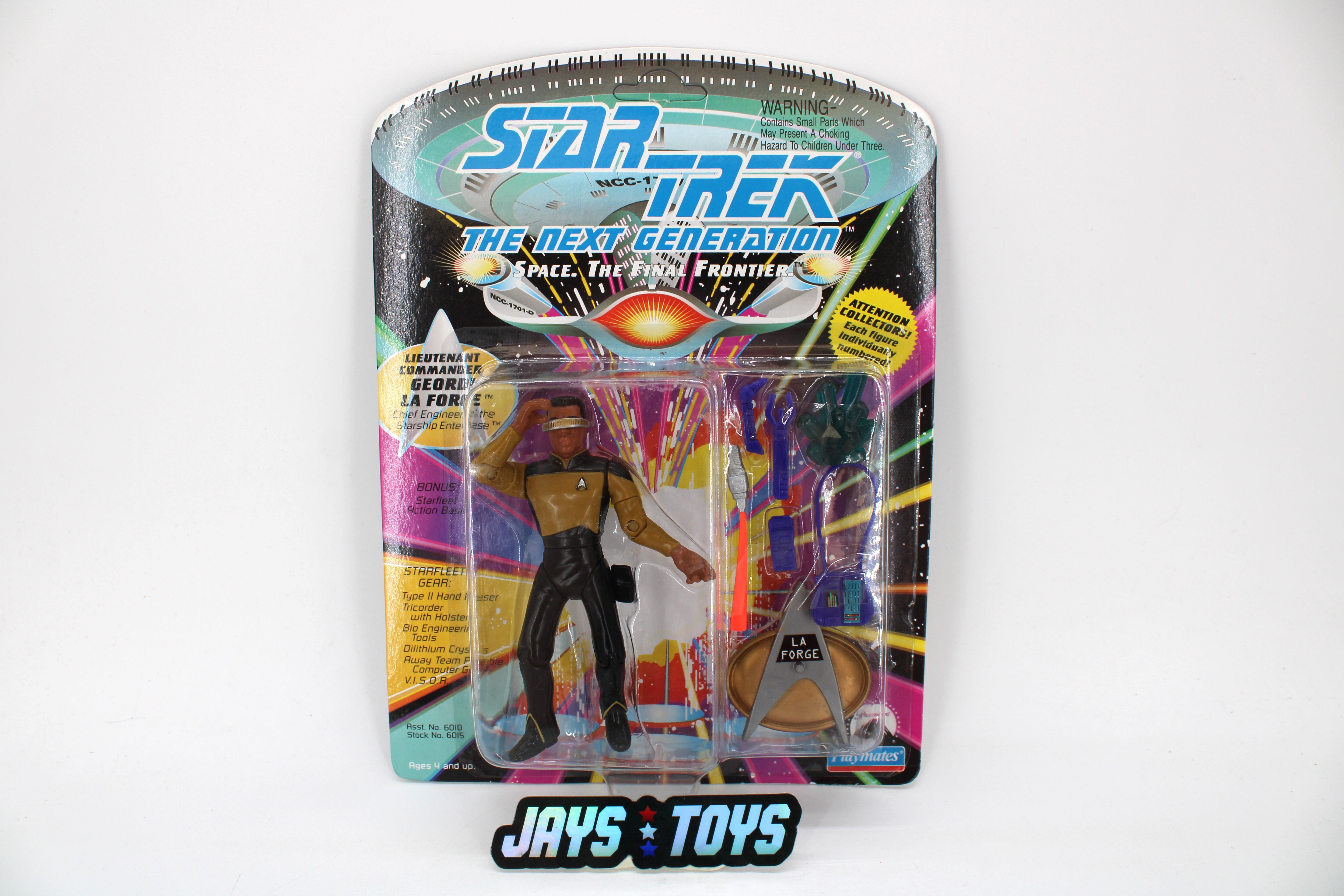 Playmates Toys Star Trek The Next Generation Lieutenant Commander Geordi La Forge Action Figure (1992) product image