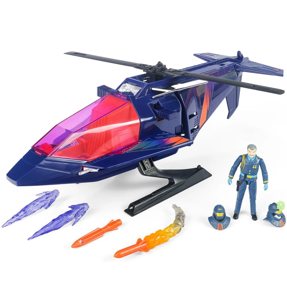 M.A.S.K. High Tech Helicopter Vehicle with Miles “Wolf” Mayhem Action Figure product image
