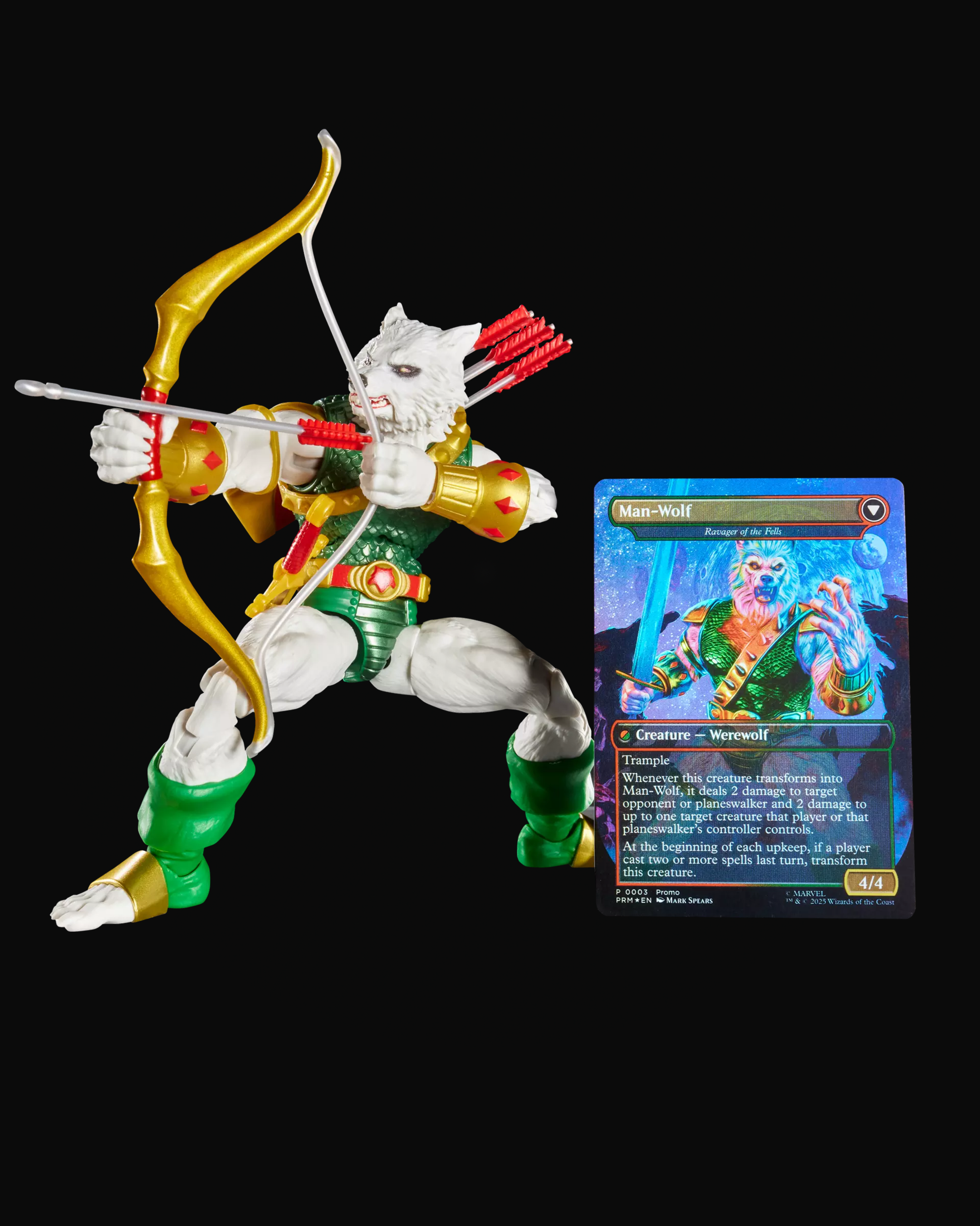 Marvel Legends Man-Wolf Action Figure with Exclusive Magic: The Gathering Promo Card