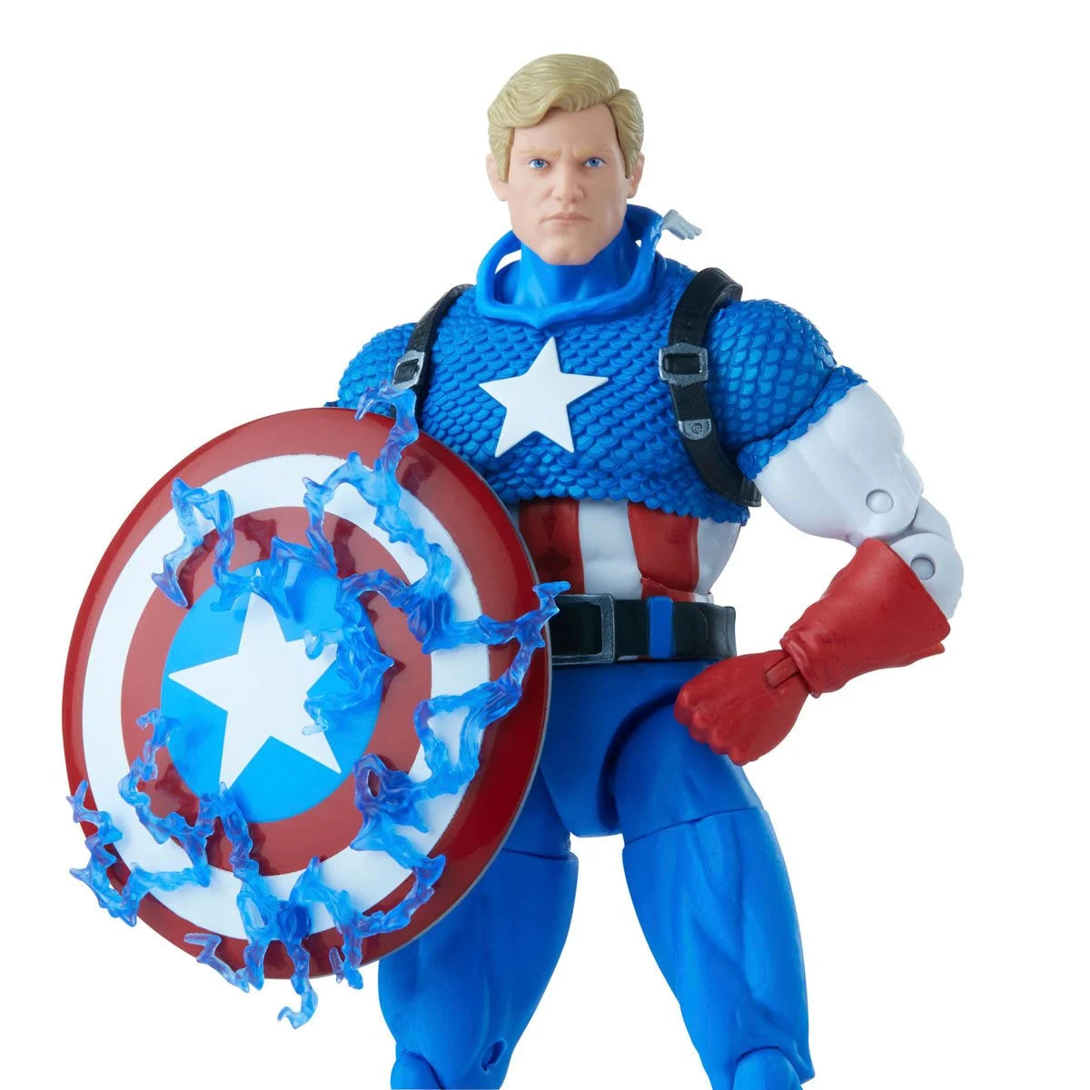 Marvel Legends 20th Anniversary Captain America 6-inch figure detailed close-up view