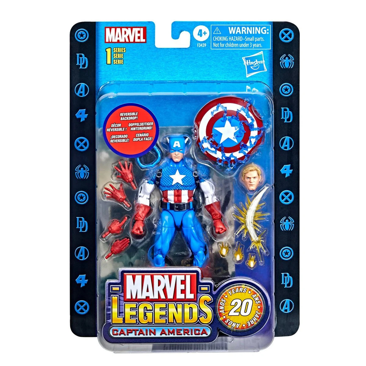 Marvel Legends 20th Anniversary Captain America 6-inch figure packaging insert detail