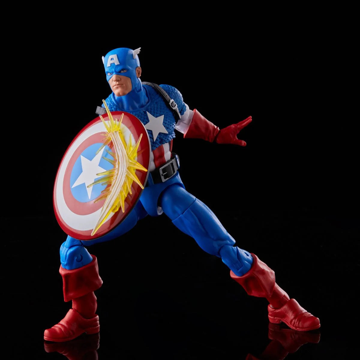 Marvel Legends 20th Anniversary Captain America 6-inch action figure articulation detail view