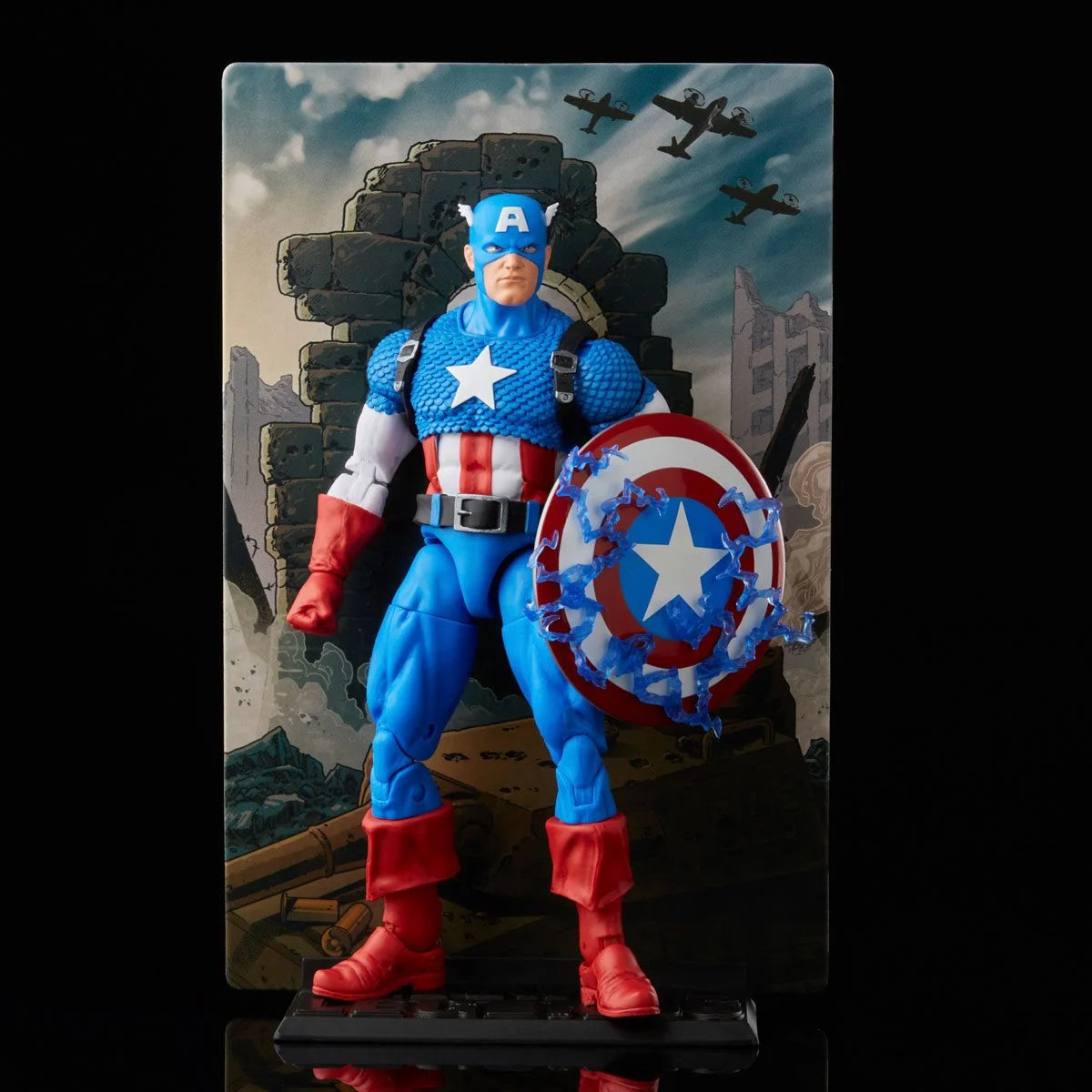 Marvel Legends 20th Anniversary Captain America 6-inch figure articulation and detail close-up