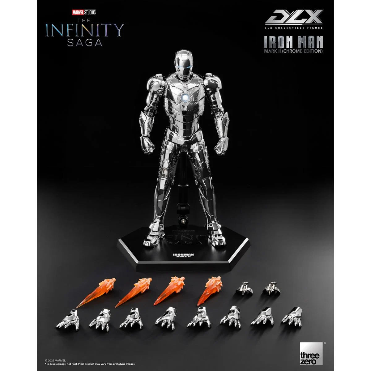 Marvel: The Infinity Saga DLX Iron Man Mark 2 (Chrome Edition) 1/12 Scale Action Figure - view 10