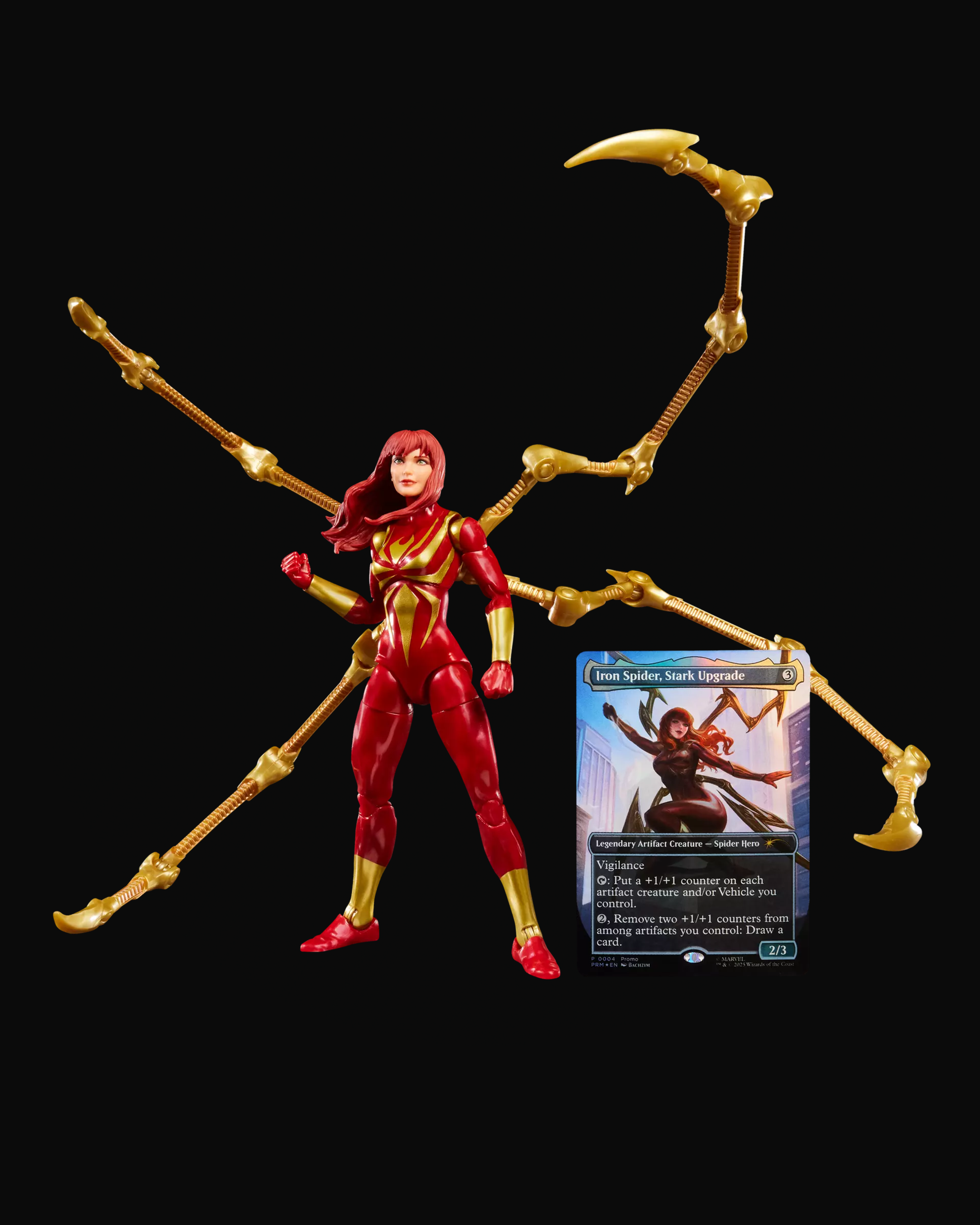 Marvel Legends Mary Jane Watson (Iron Spider) Action Figure with Exclusive Magic: The Gathering Promo Card