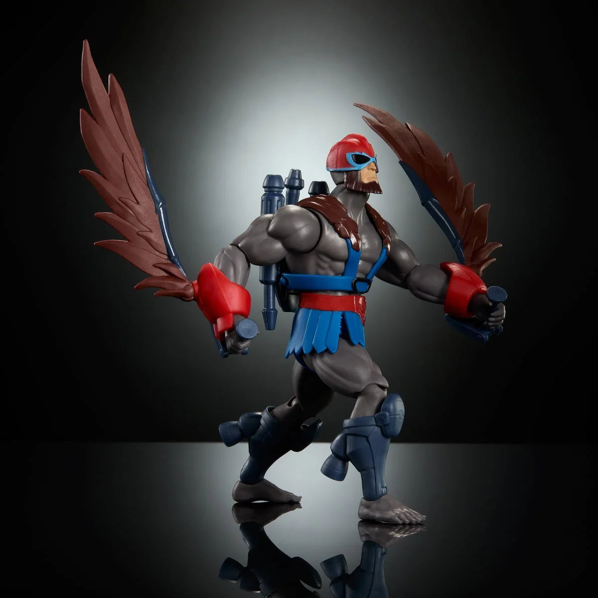 Masters of the Universe Origins Stratos 200X figure detail view with wings and accessories