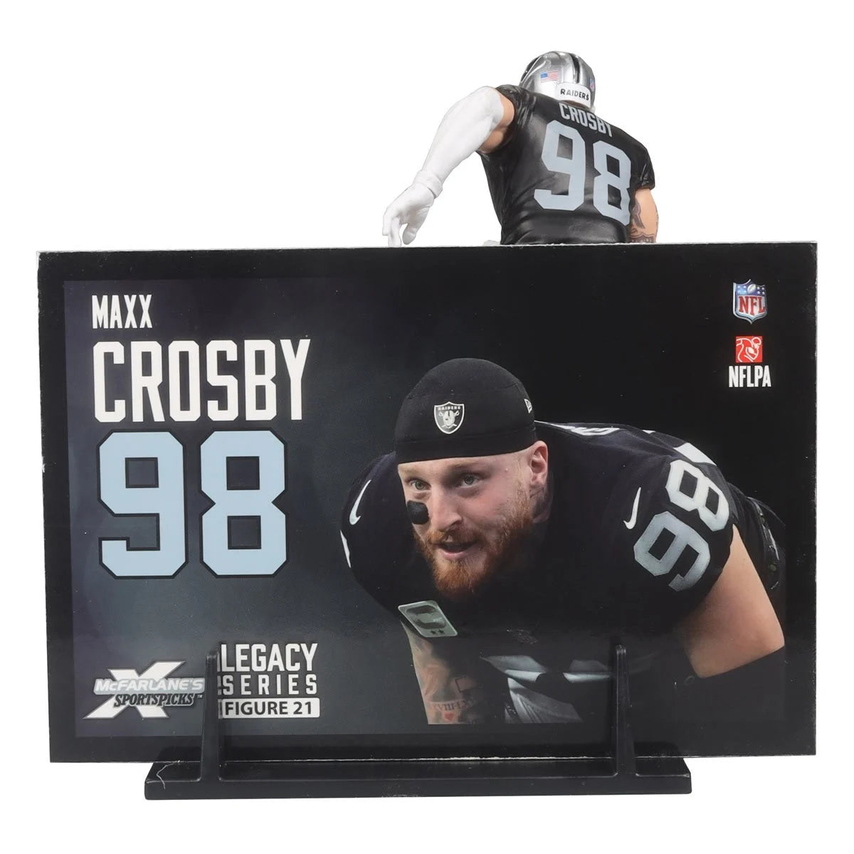 Maxx Crosby (Black Jersey) - Las Vegas Raiders NFL SportsPicks 2024 Posed Figure