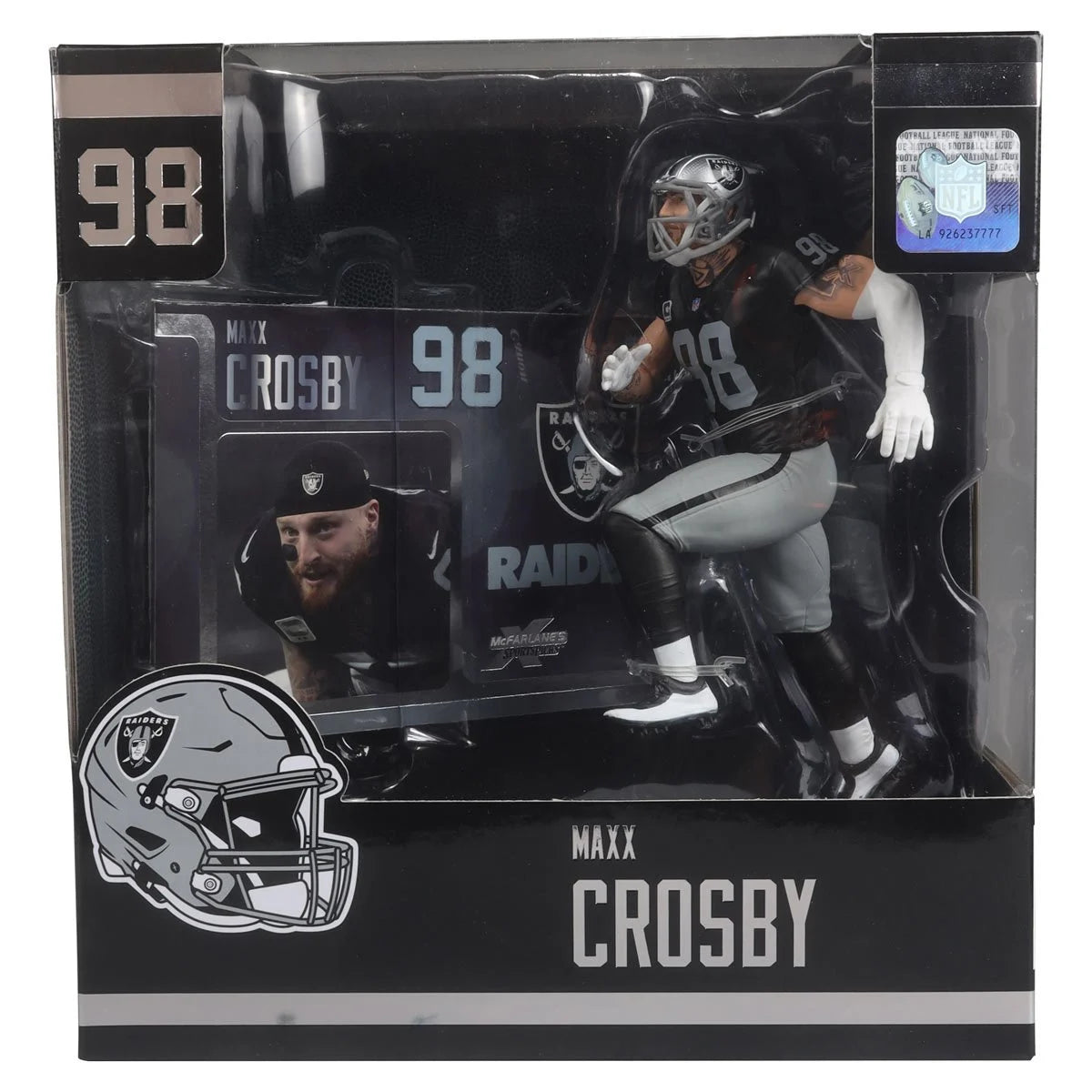 Maxx Crosby (Black Jersey) - Las Vegas Raiders NFL SportsPicks 2024 Posed Figure