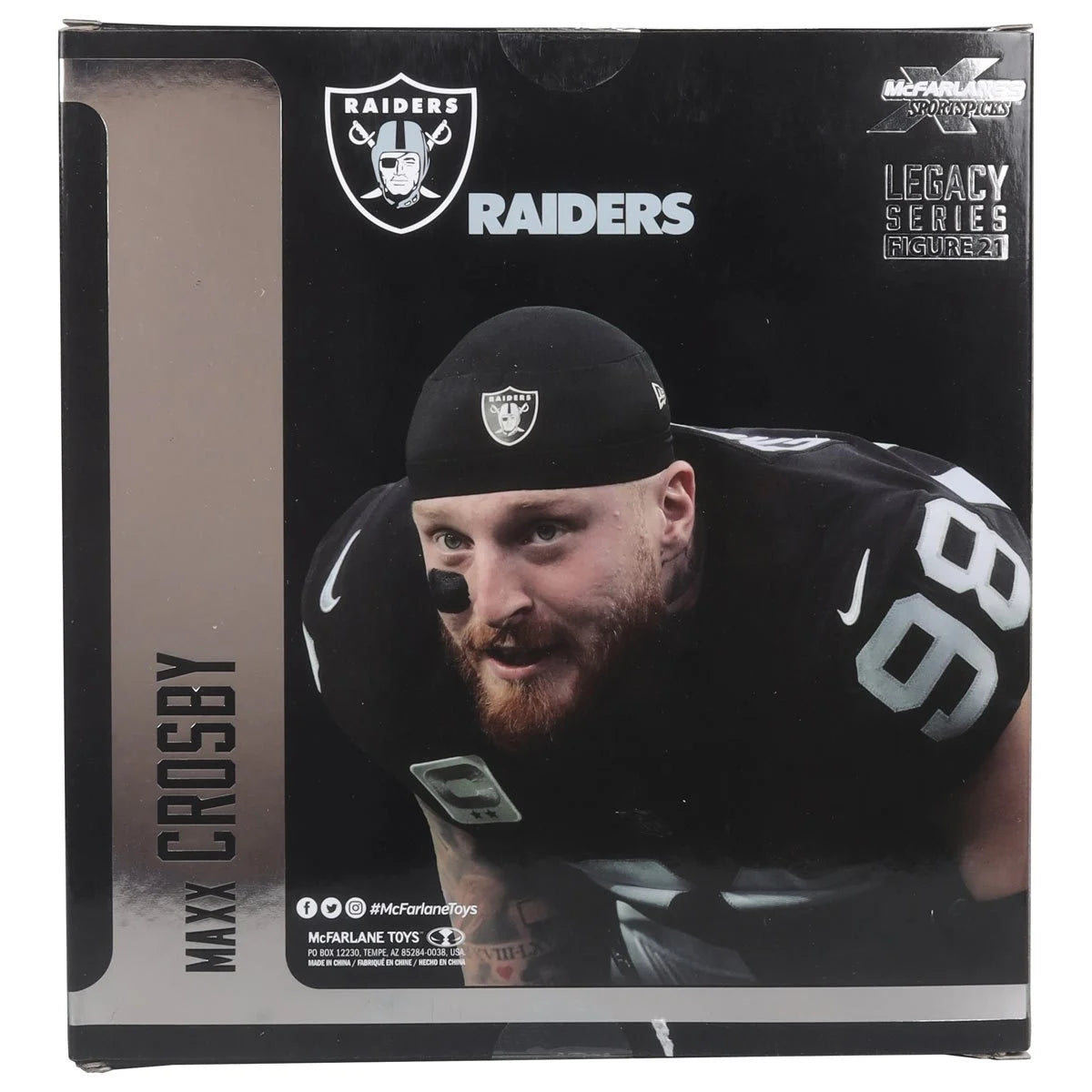 Maxx Crosby (Black Jersey) - Las Vegas Raiders NFL SportsPicks 2024 Posed Figure