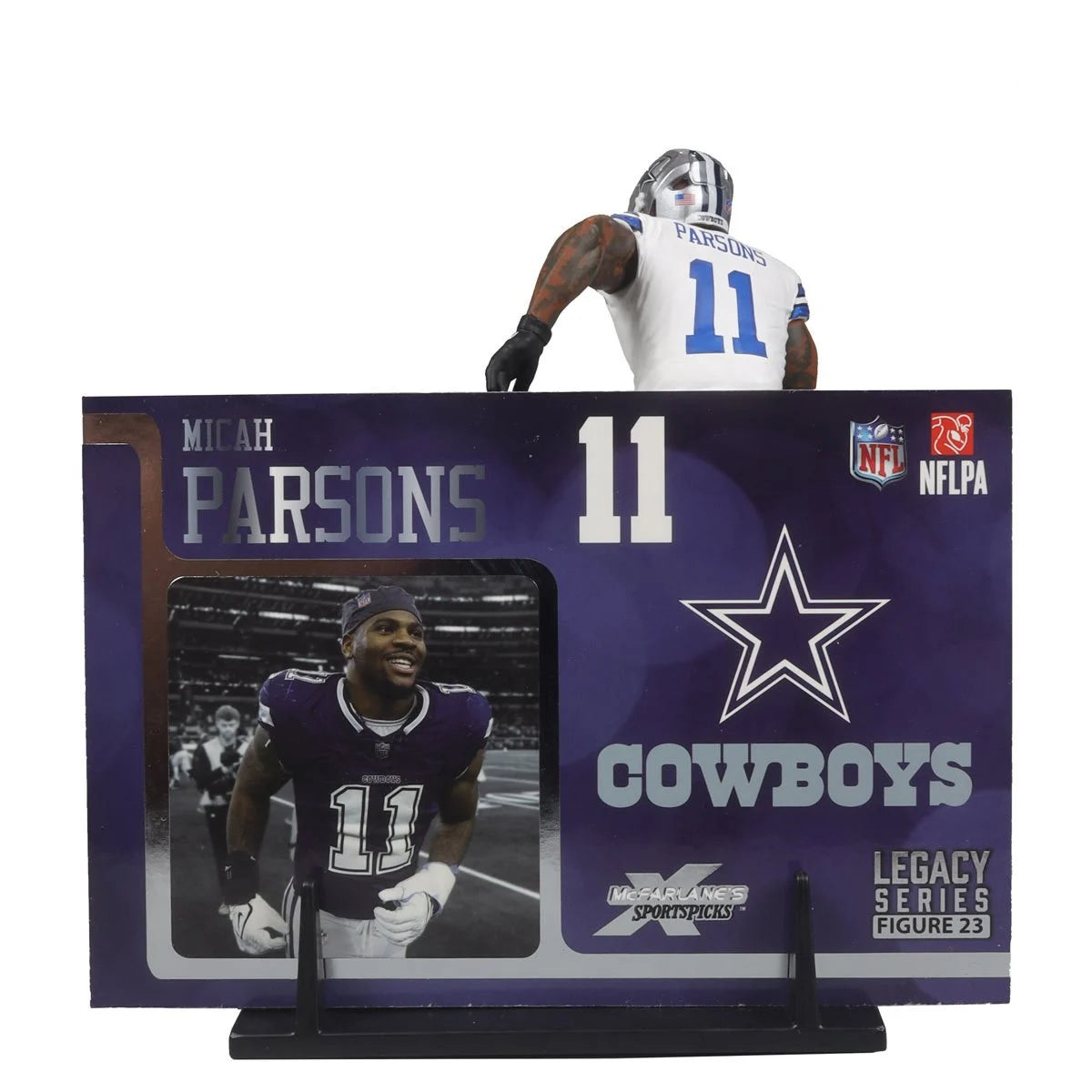 Micah Parsons (White Jersey) - Dallas Cowboys NFL SportsPicks 2024 Posed Figure