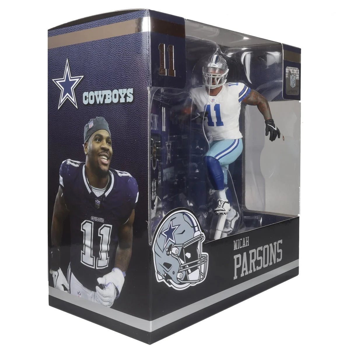 Micah Parsons (White Jersey) - Dallas Cowboys NFL SportsPicks 2024 Posed Figure