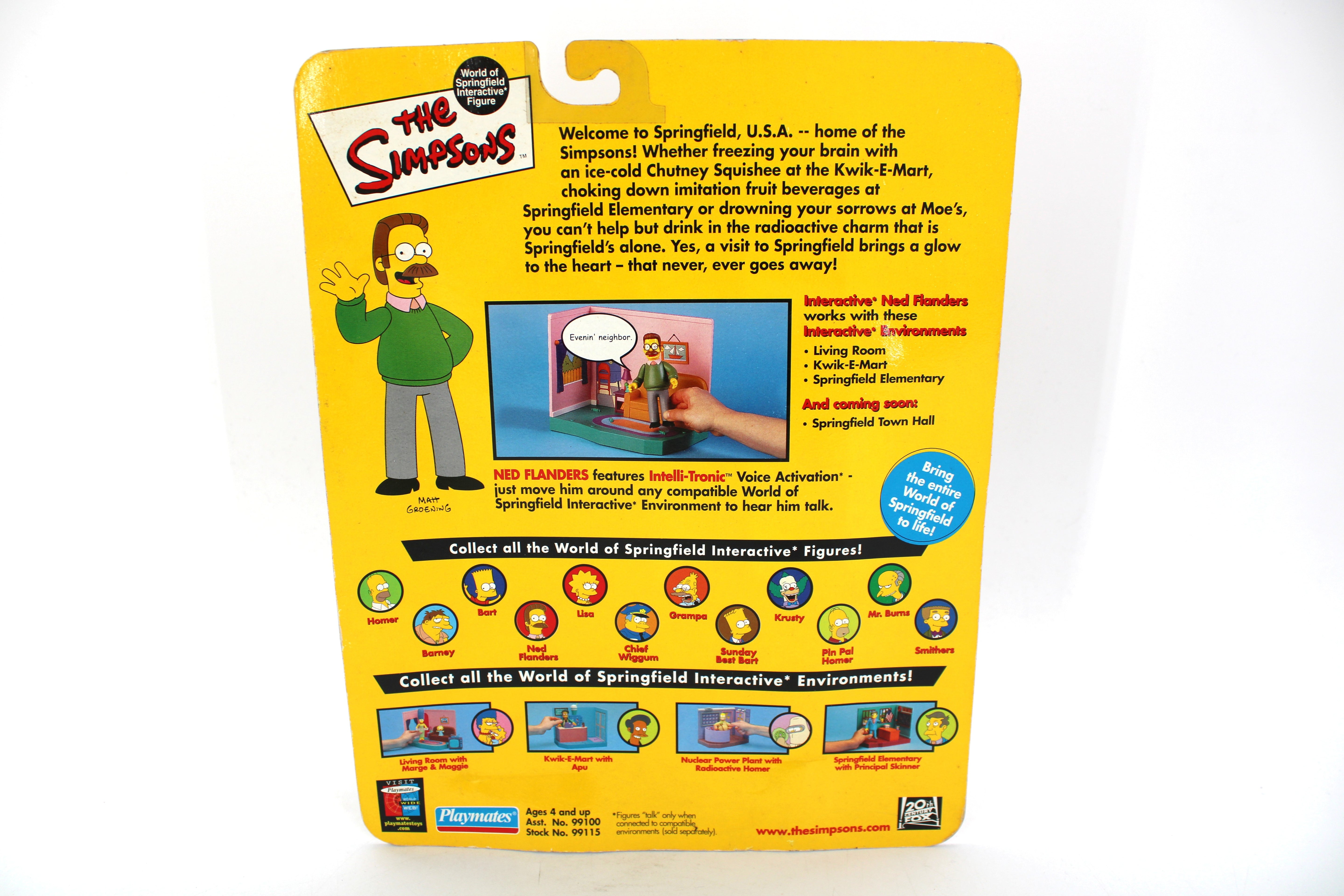 The Simpsons: World of Springfield Ned Flanders Action Figure (2000 Playmates Toys) - view 2