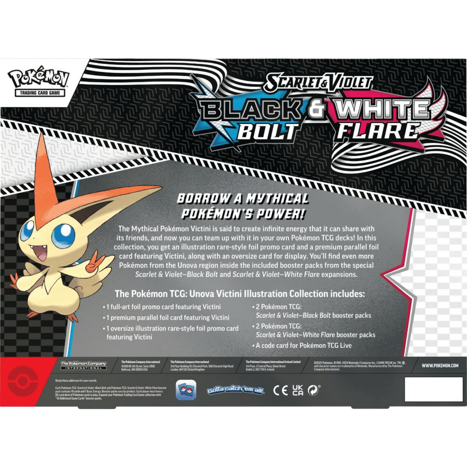 Pokemon TCG: Black Bolt & White Flare Victini Illustration Collection