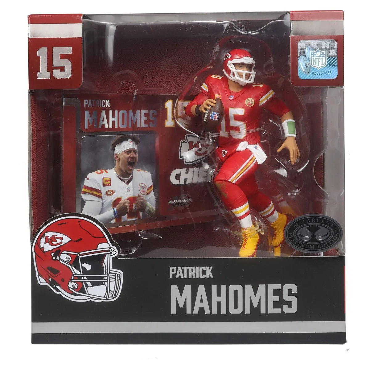 Patrick Mahomes (Home Jersey) Platinum Chase - Kansas City Chiefs NFL SportsPicks 2024 Posed Figure