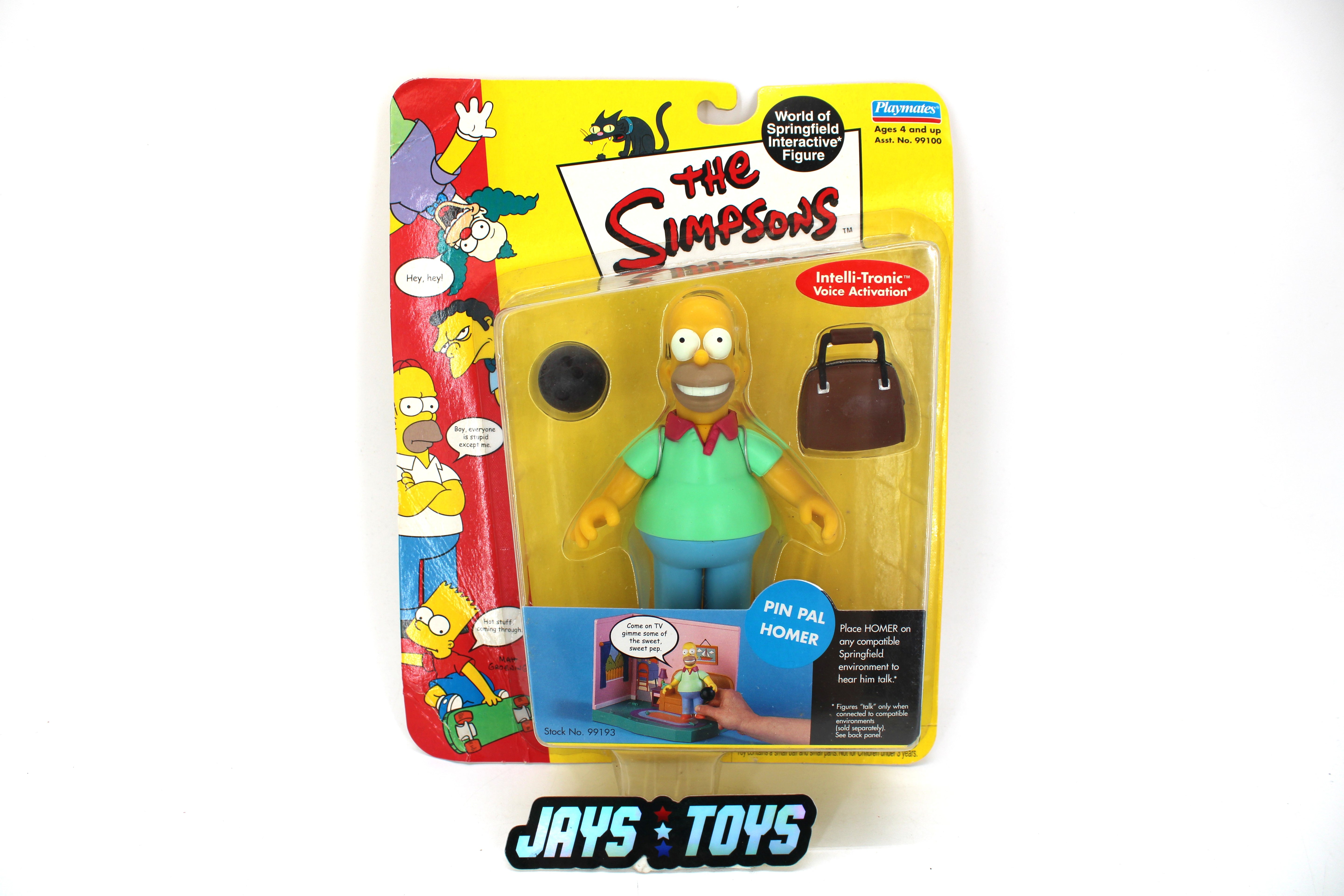 The Simpsons: World of Springfield Pin Pal Homer Action Figure (2000 Playmates Toys) product image