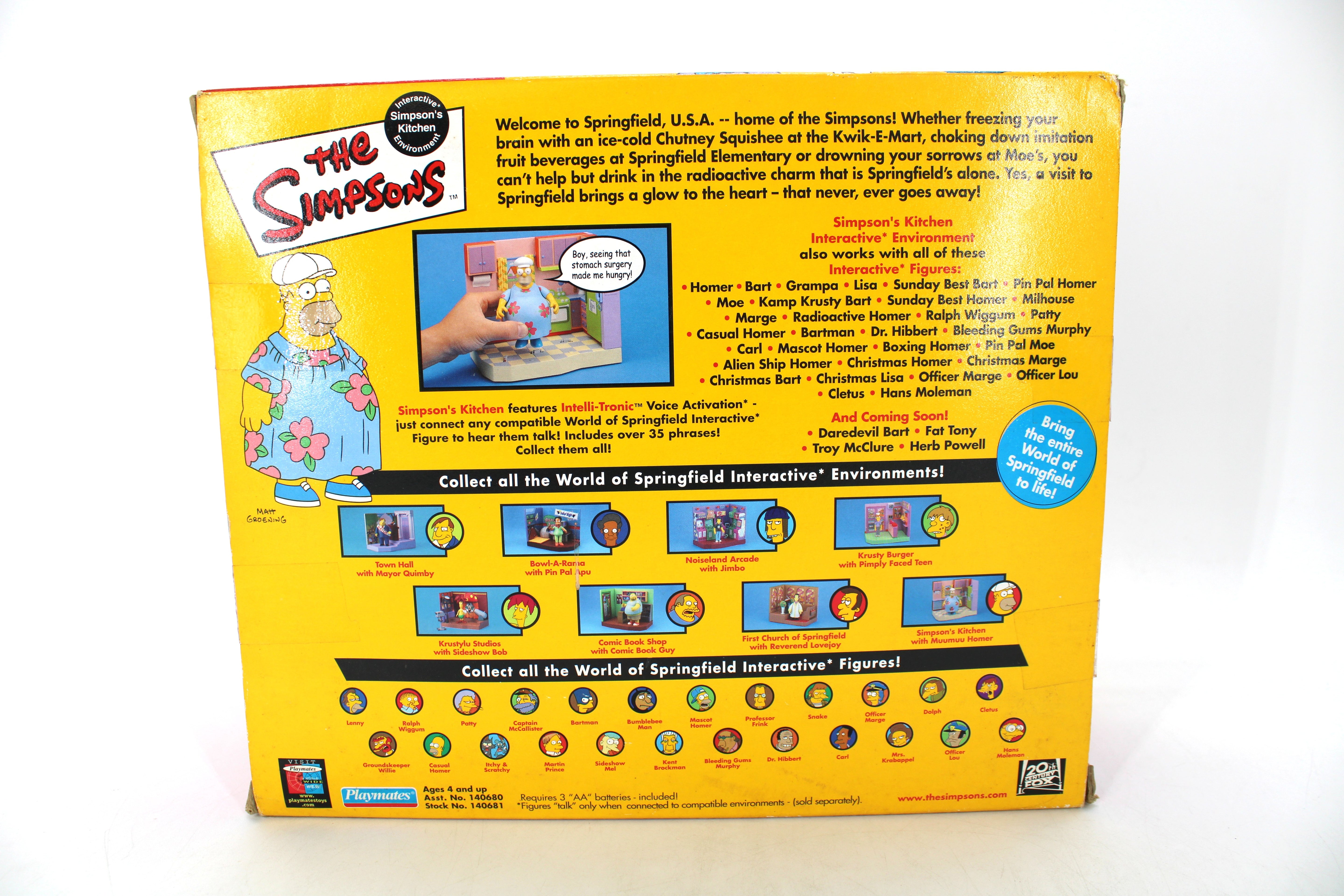 The Simpsons Kitchen with Muumuu Homer Figure Set (2001 Playmates Toys) - view 2