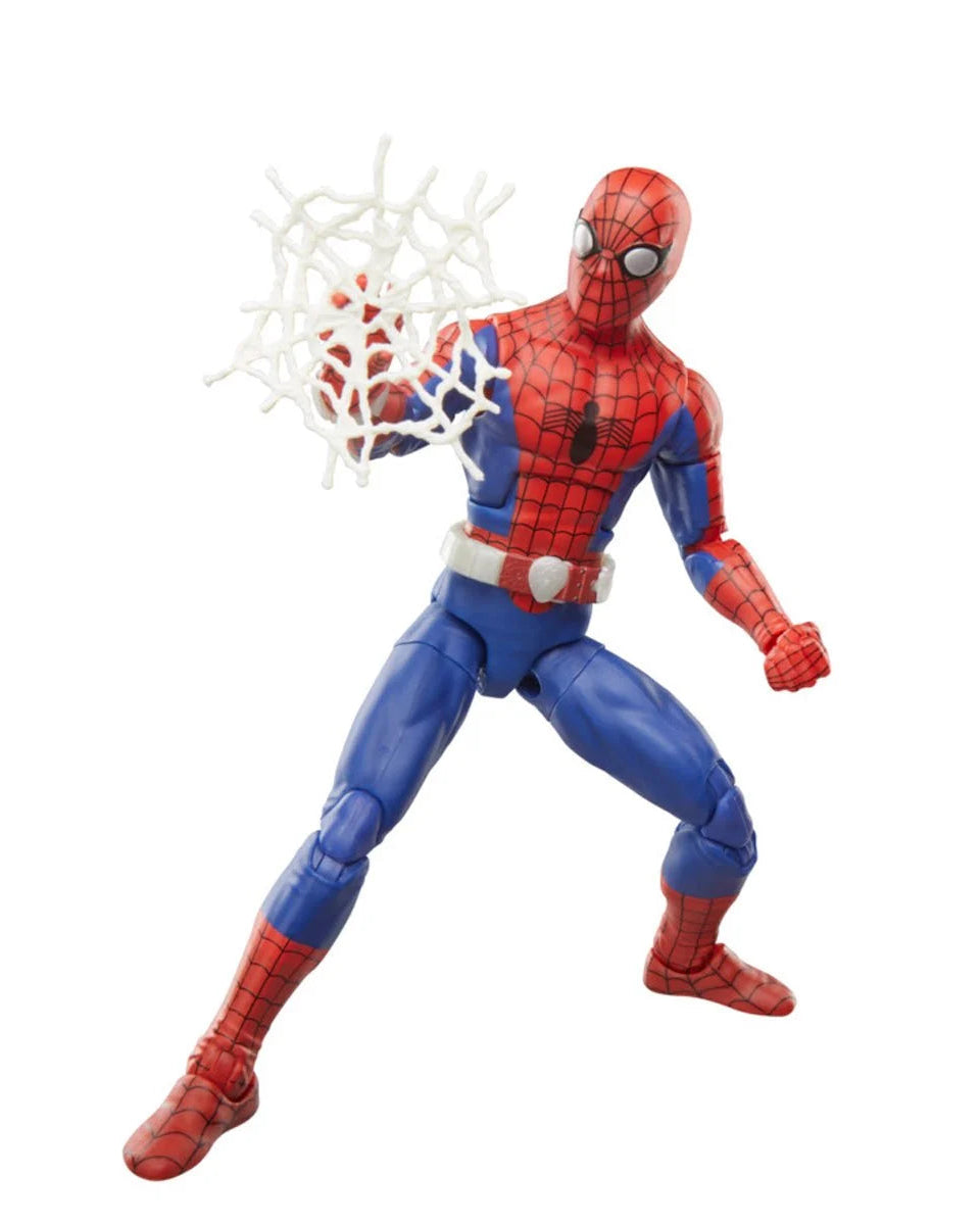 Spider-Man '77 Marvel Legends 6-inch action figure back view with web-shooting accessories
