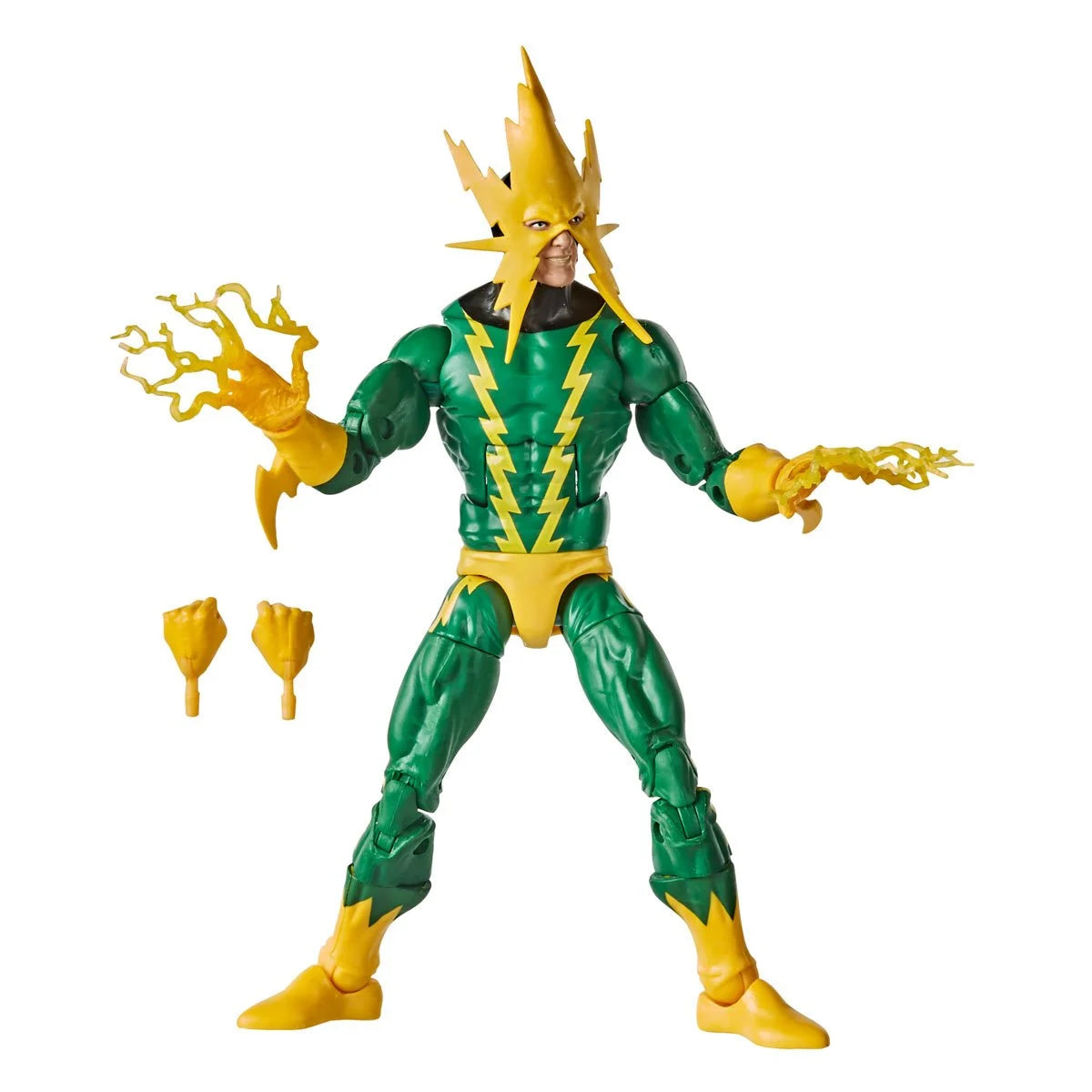 Marvel Legends Retro Collection Electro 6-inch action figure close-up detail view