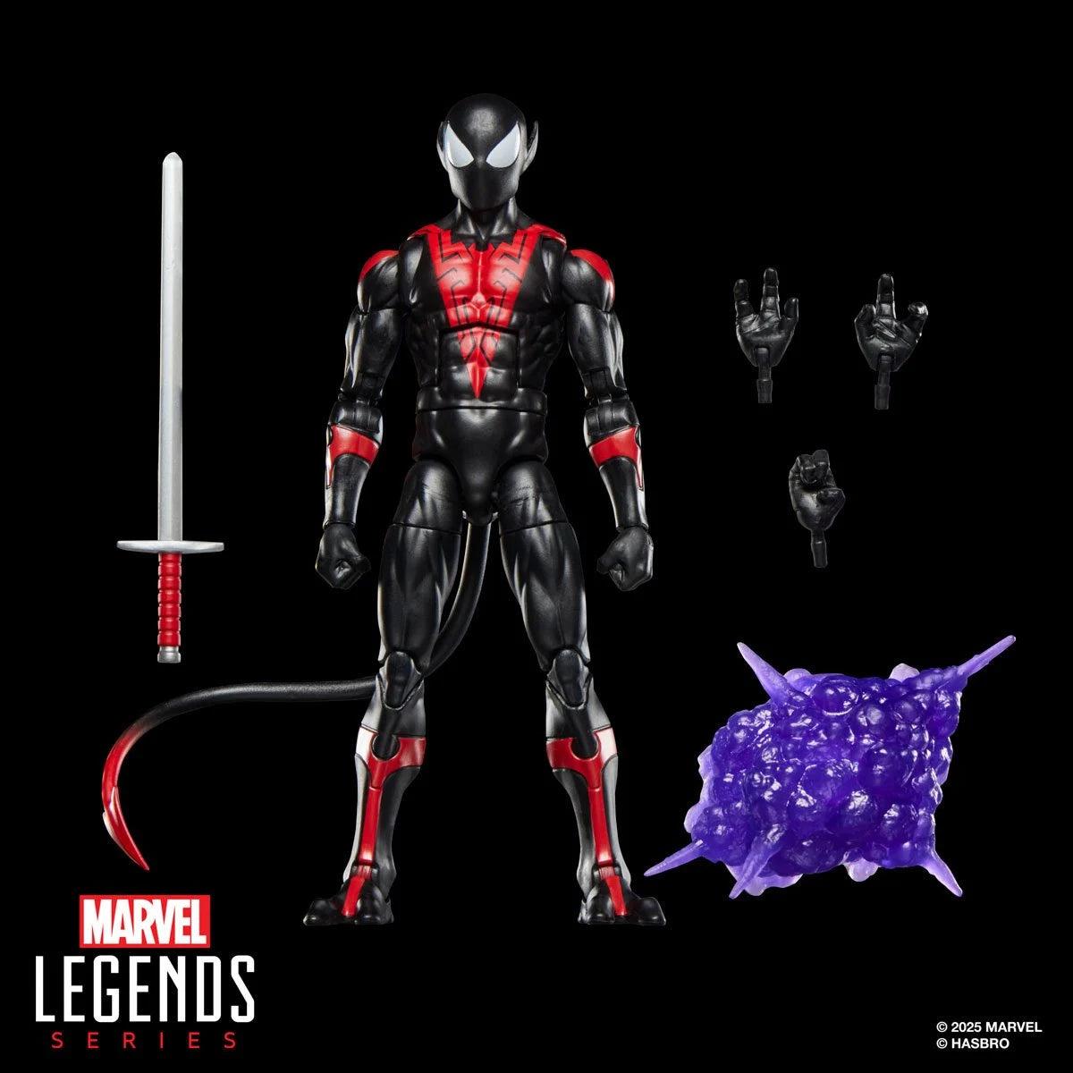 Marvel Legends Retro Spider-Man Nightcrawler 6-inch action figure articulation detail view