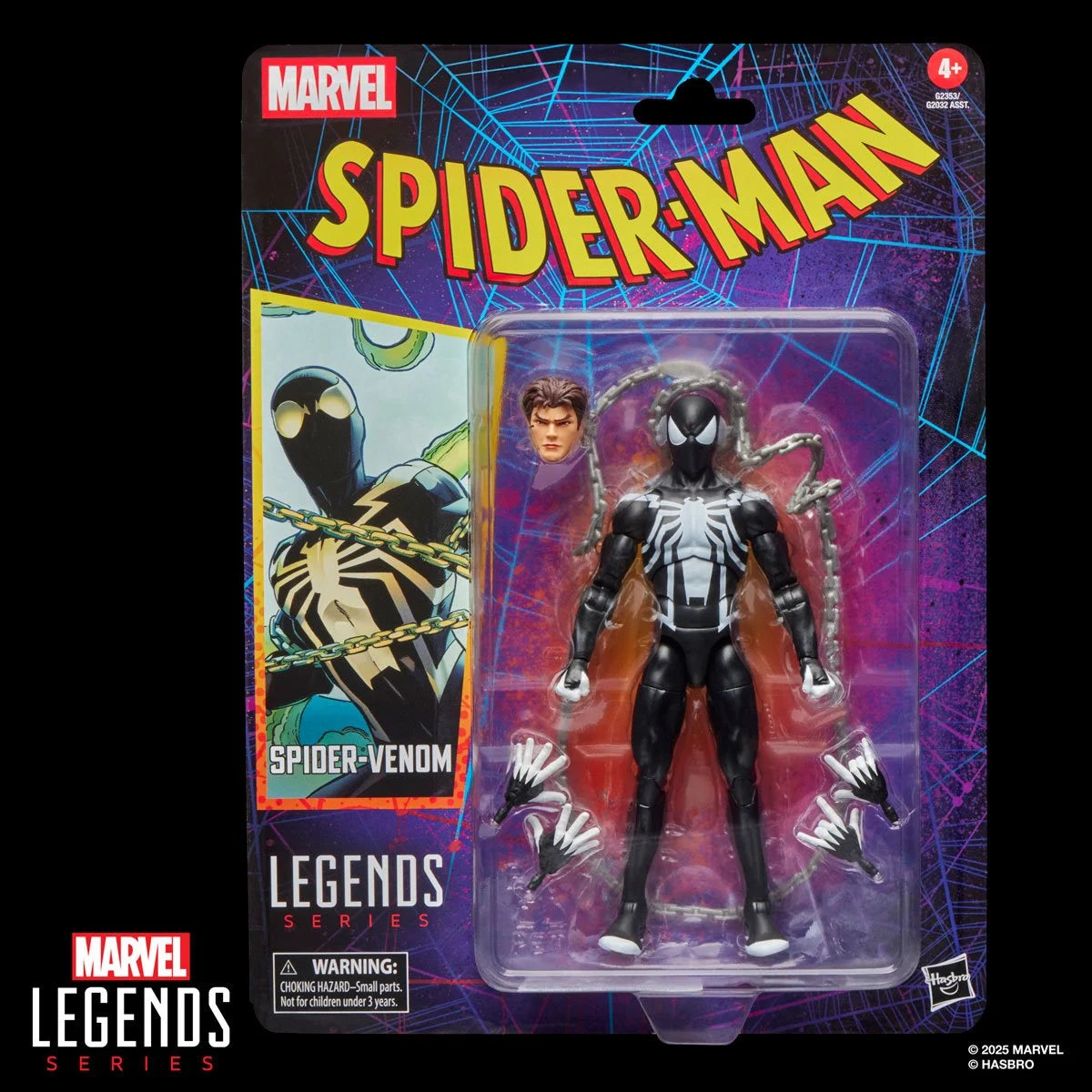 Spider-Man Marvel Legends Spider-Venom 6-inch action figure detailed pose view