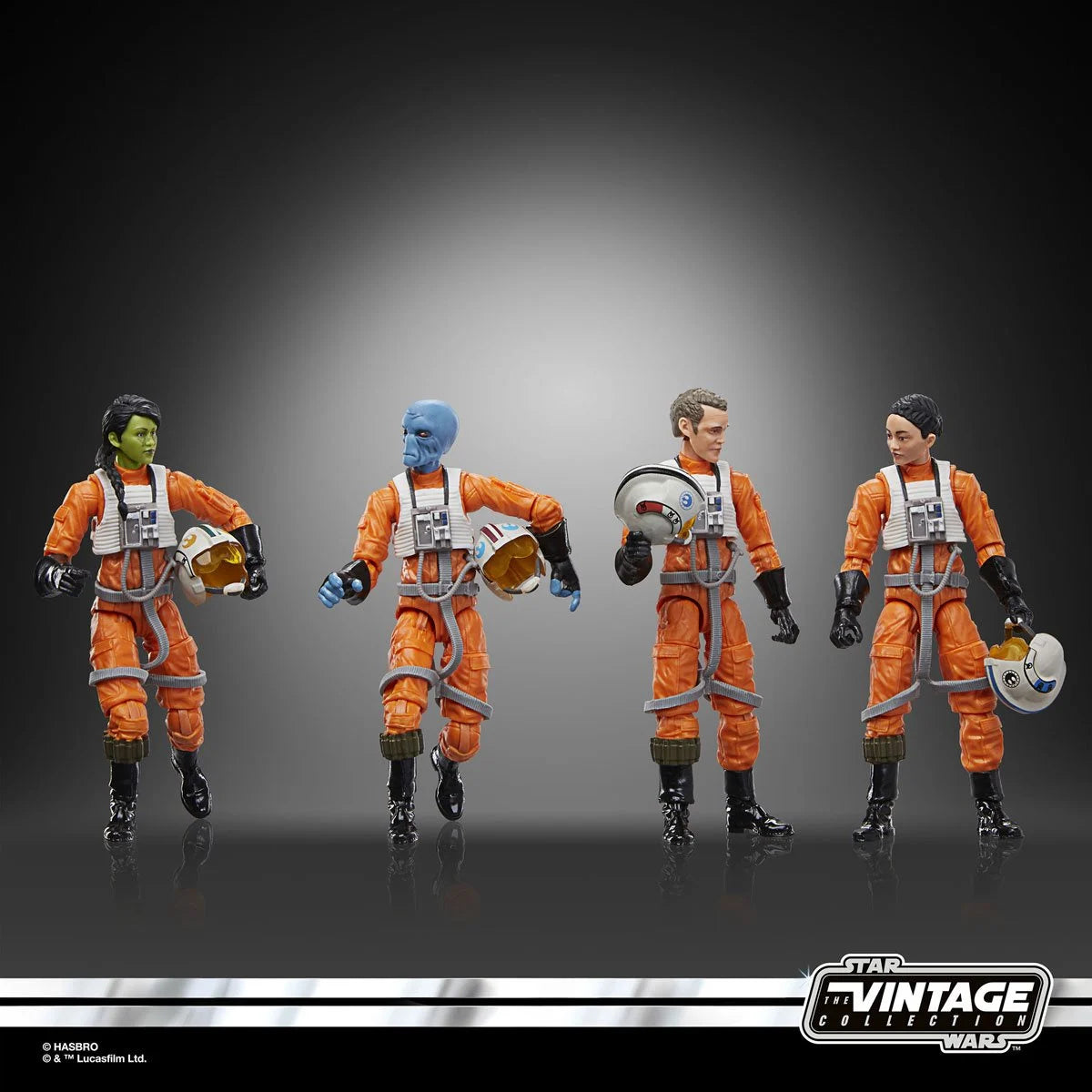 Star Wars: The Vintage Collection X-Wing Pilot 3 3/4-Inch Action Figures 4-Pack
