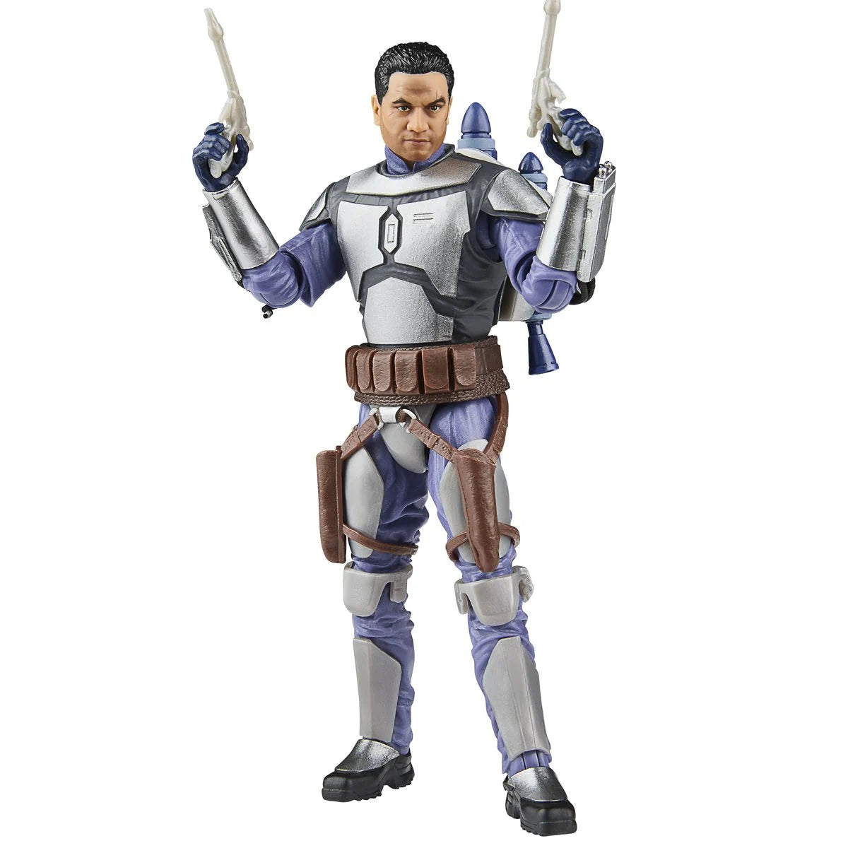 Star Wars Black Series Jango Fett 6-inch figure detail view showing armor and weapons