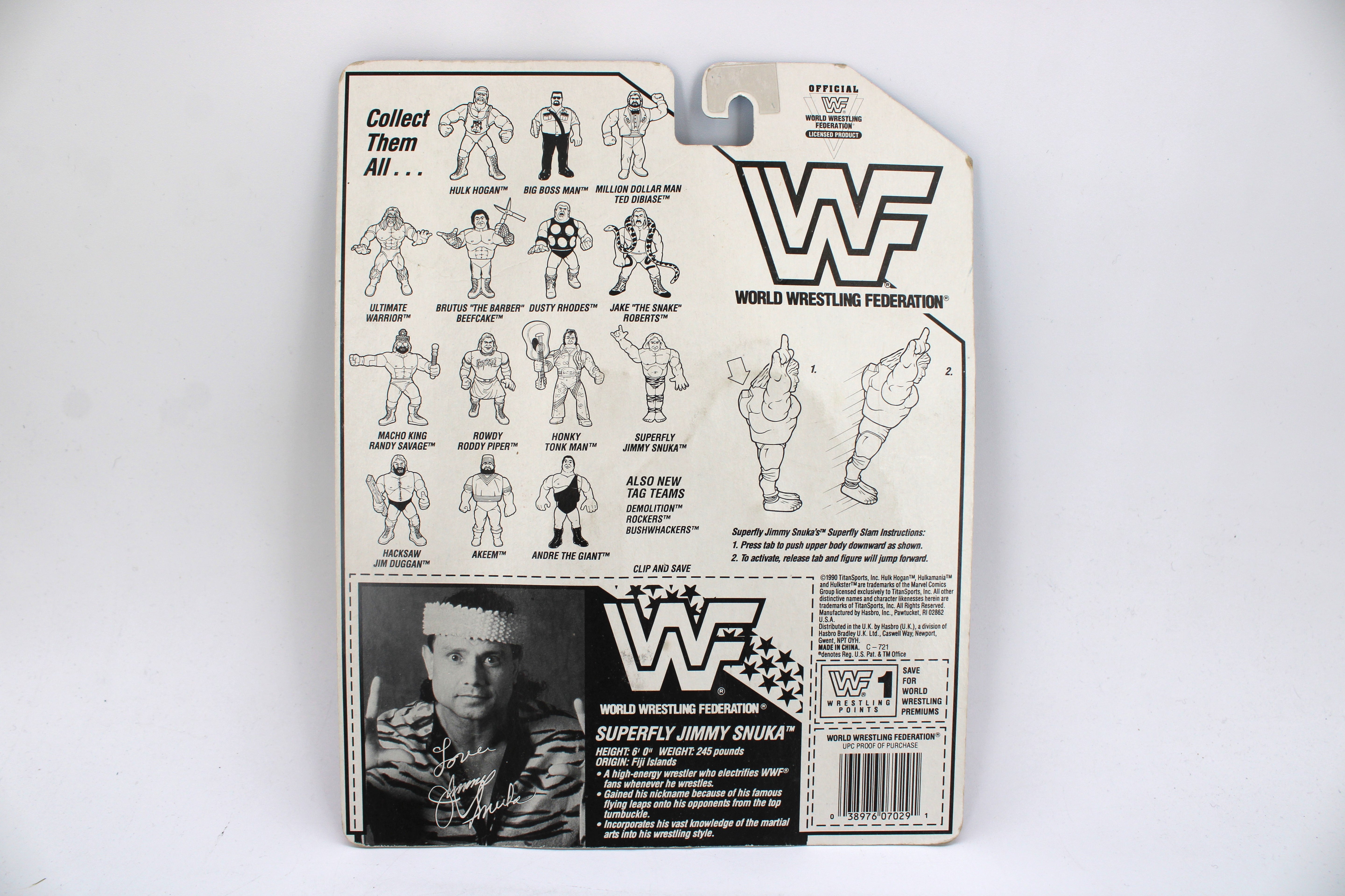 WWF Superfly Jimmy Snuka Action Figure (1990) - view 2