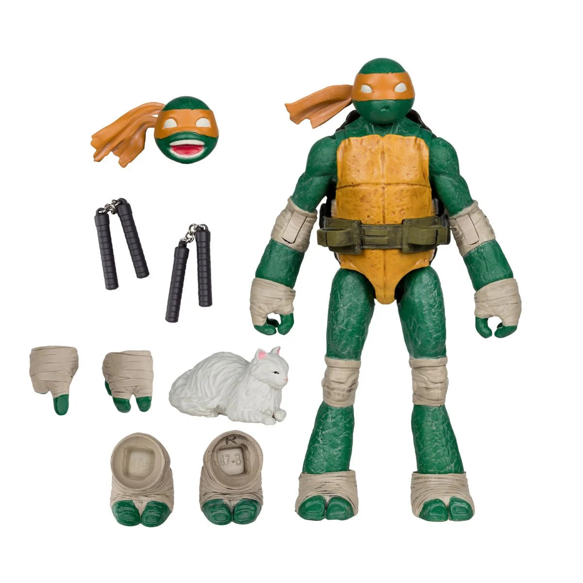 Teenage Mutant Ninja Turtles Michelangelo 5" action figure with comic book packaging detail