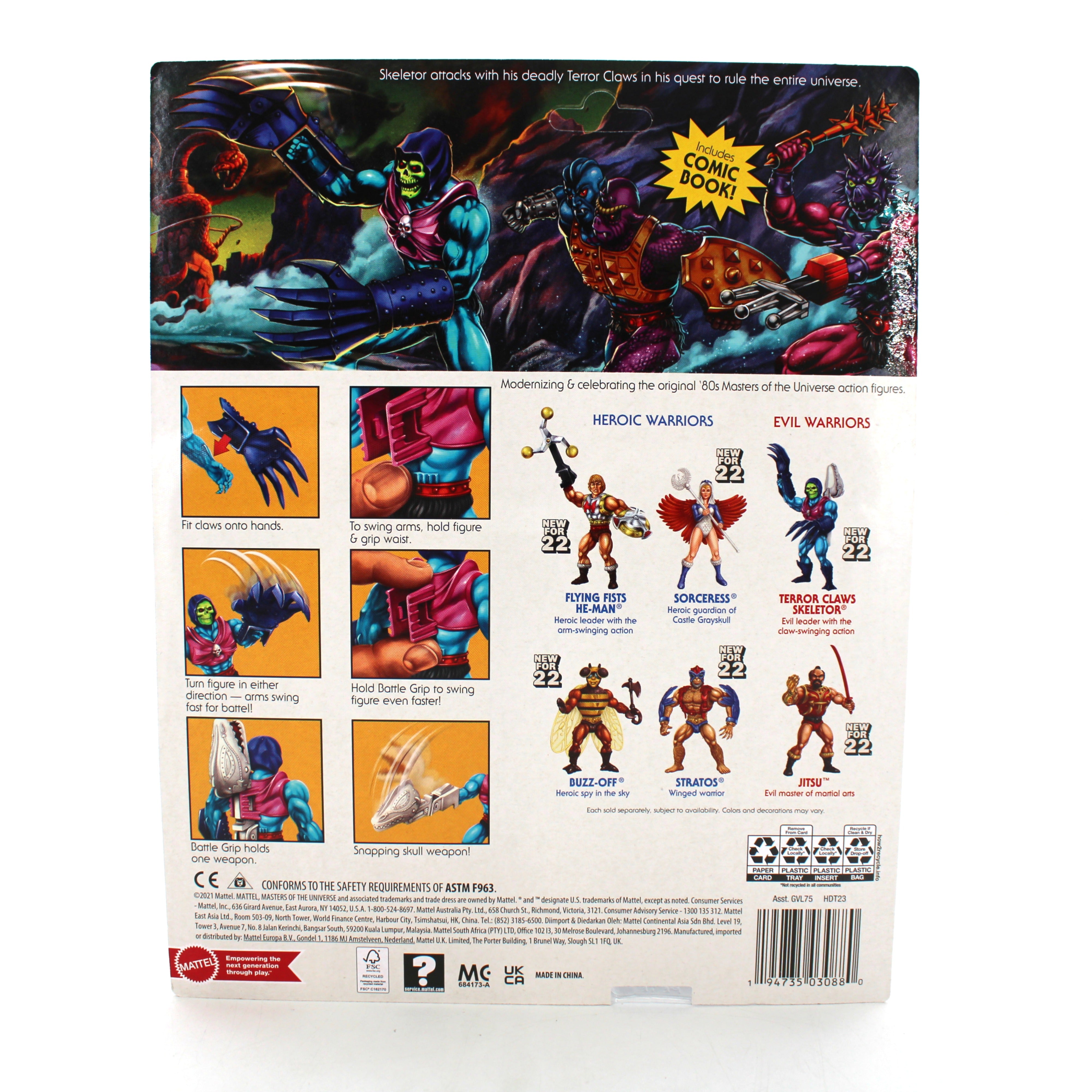 Mattel Masters of the Universe Origins Terror Claws Skeletor Action Figure (2021) - view 2