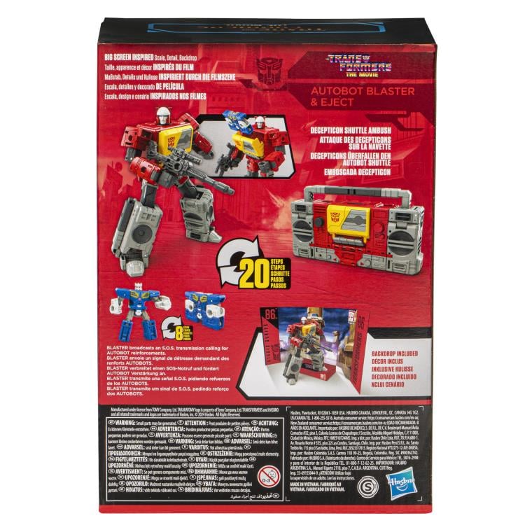 The Transformers: The Movie Studio Series 86 Voyager Class Autobot Blaster & Eject Action Figures
