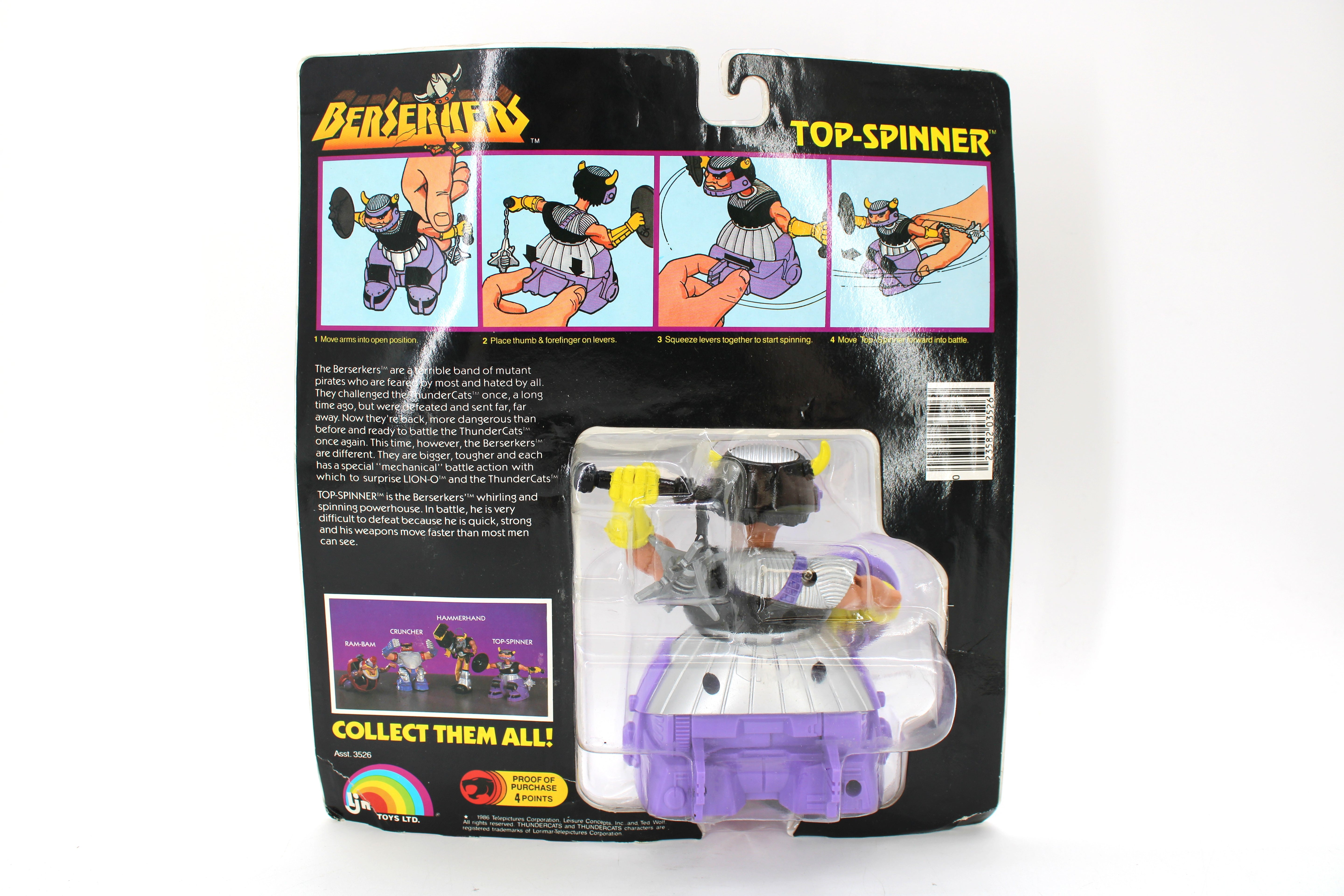 ThunderCats Berserkers Top-Spinner Action Figure (1986 LJN) - view 2