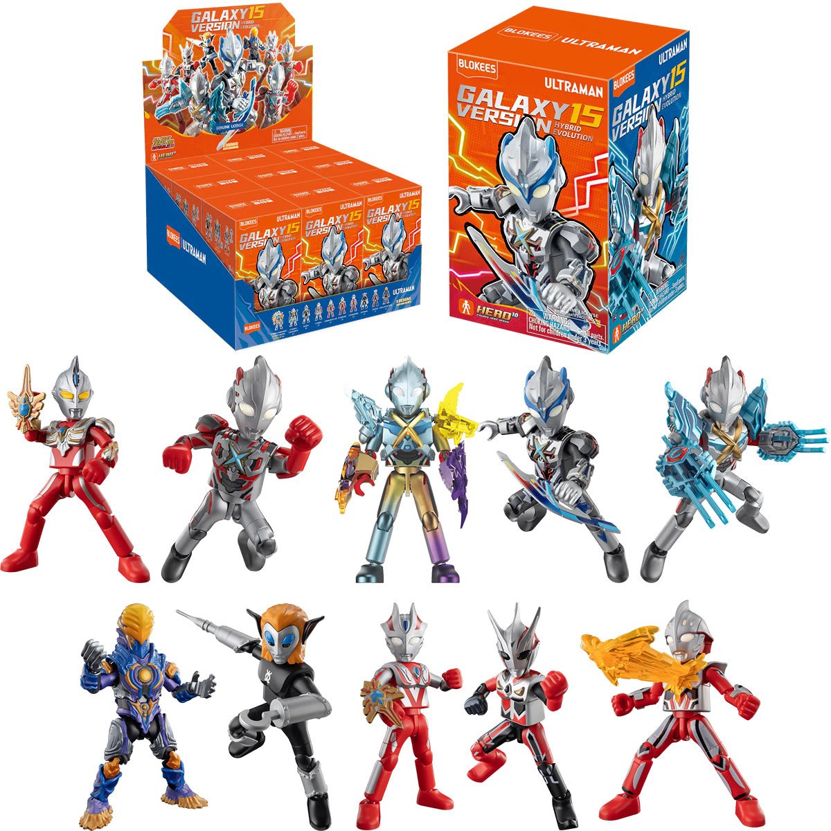 Ultraman Galaxy Version Wave 15 Hybrid Evolution Case of 9