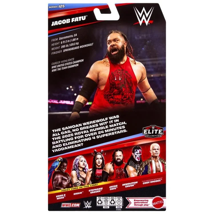 WWE Elite Collection Series 125 Jacob Fatu (Royal Rumble 2025) Action Figure - view 7