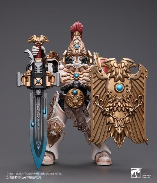 Warhammer 40K Adeptus Custodes Solar Watch Custodian Guard with Sentinel Blade and Praesidium Shield 1/18 Scale Action Figure