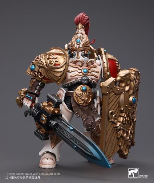 Warhammer 40K Adeptus Custodes Solar Watch Custodian Guard with Sentinel Blade and Praesidium Shield 1/18 Scale Action Figure