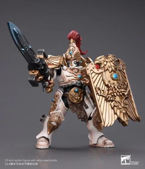 Warhammer 40K Adeptus Custodes Solar Watch Custodian Guard with Sentinel Blade and Praesidium Shield 1/18 Scale Action Figure