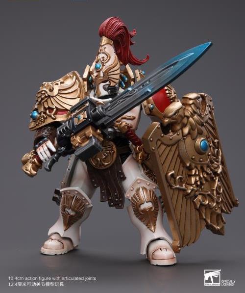 Warhammer 40K Adeptus Custodes Solar Watch Custodian Guard with Sentinel Blade and Praesidium Shield 1/18 Scale Action Figure