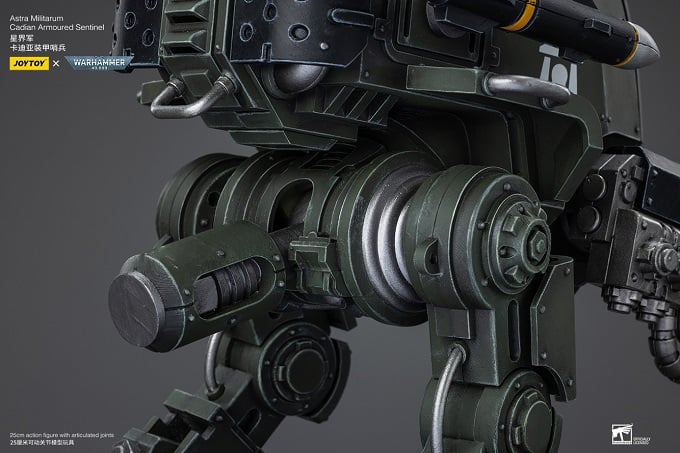 Warhammer 40K Astra Militarum Cadian Armoured Sentinel 1/18 Scale Action Figure
