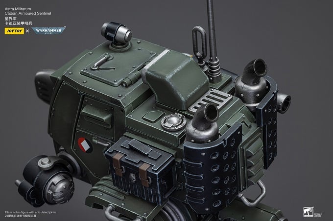 Warhammer 40K Astra Militarum Cadian Armoured Sentinel 1/18 Scale Action Figure