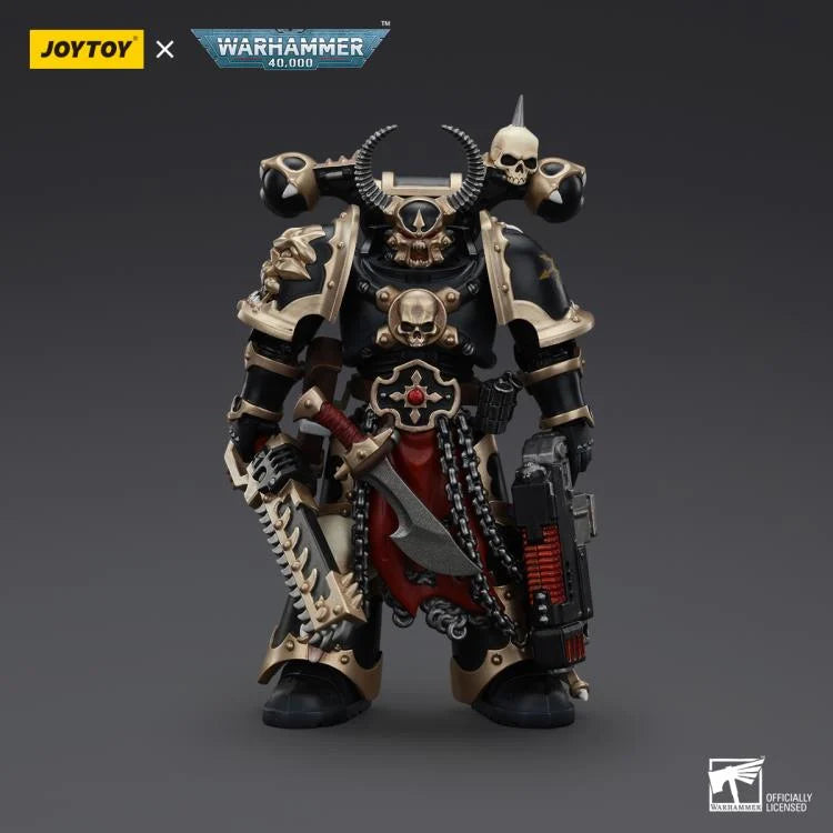 Warhammer 40K Chaos Space Marines Black Legion Chosen with Combi-Weapon and Chainsword 1/18 Scale Action Figure