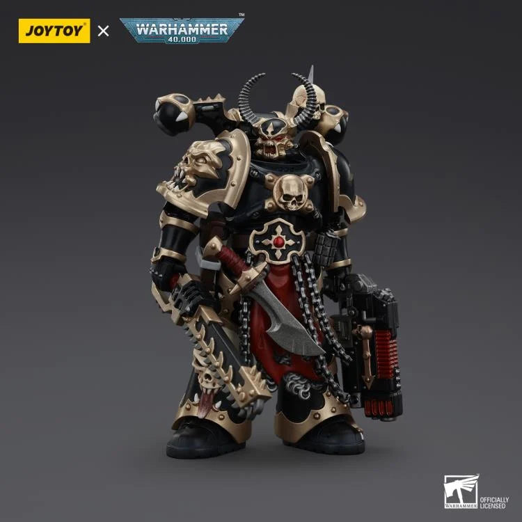 Warhammer 40K Chaos Space Marines Black Legion Chosen with Combi-Weapon and Chainsword 1/18 Scale Action Figure
