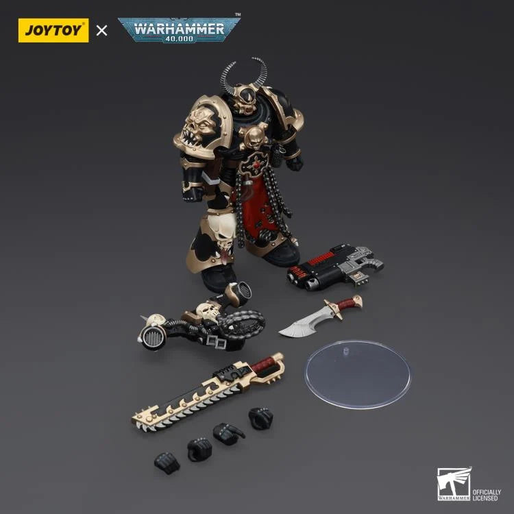 Warhammer 40K Chaos Space Marines Black Legion Chosen with Combi-Weapon and Chainsword 1/18 Scale Action Figure