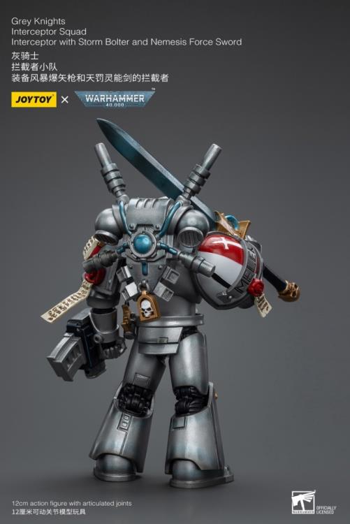 Warhammer 40K Grey Knights Interceptor Squad Interceptor with Storm Bolter and Nemesis Force Sword 1/18 Scale Action Figure