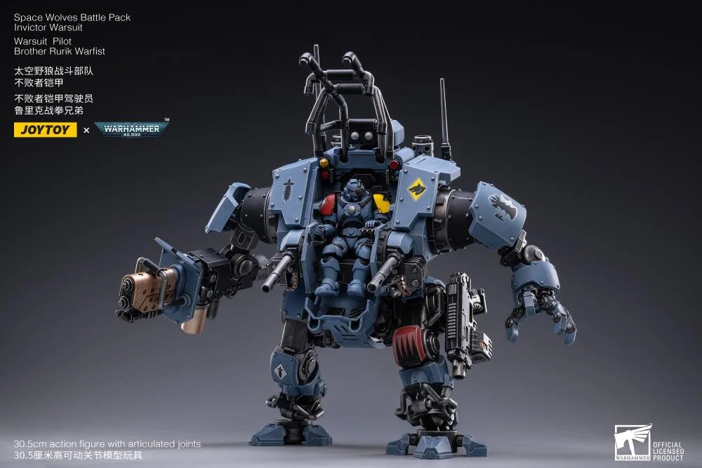 Warhammer 40K Space Wolves Invictor Warsuit 1/18 Scale Mecha Figure Set