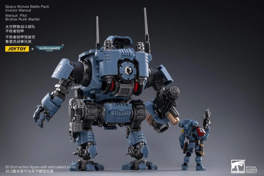 Warhammer 40K Space Wolves Invictor Warsuit 1/18 Scale Mecha Figure Set